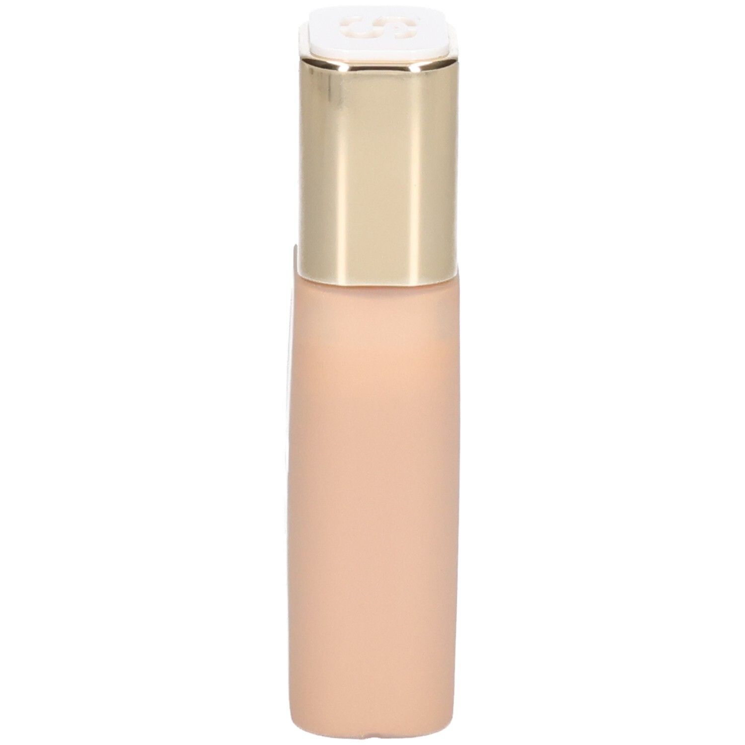 Flacon Sisley Phyto-Teint Nude Foundation, teinte Ivoire. Vue latérale du flacon beige avec bouchon doré.