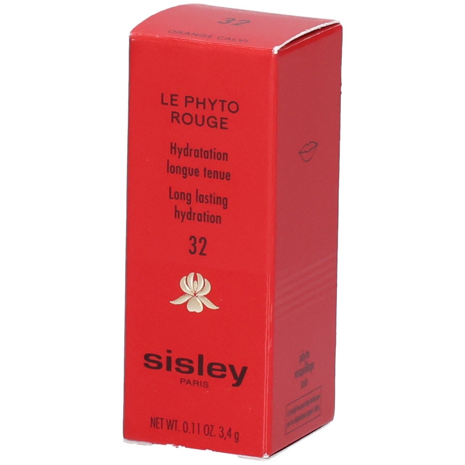 Emballage Sisley Le Phyto Rouge, rouge, avec informations produit et logo.