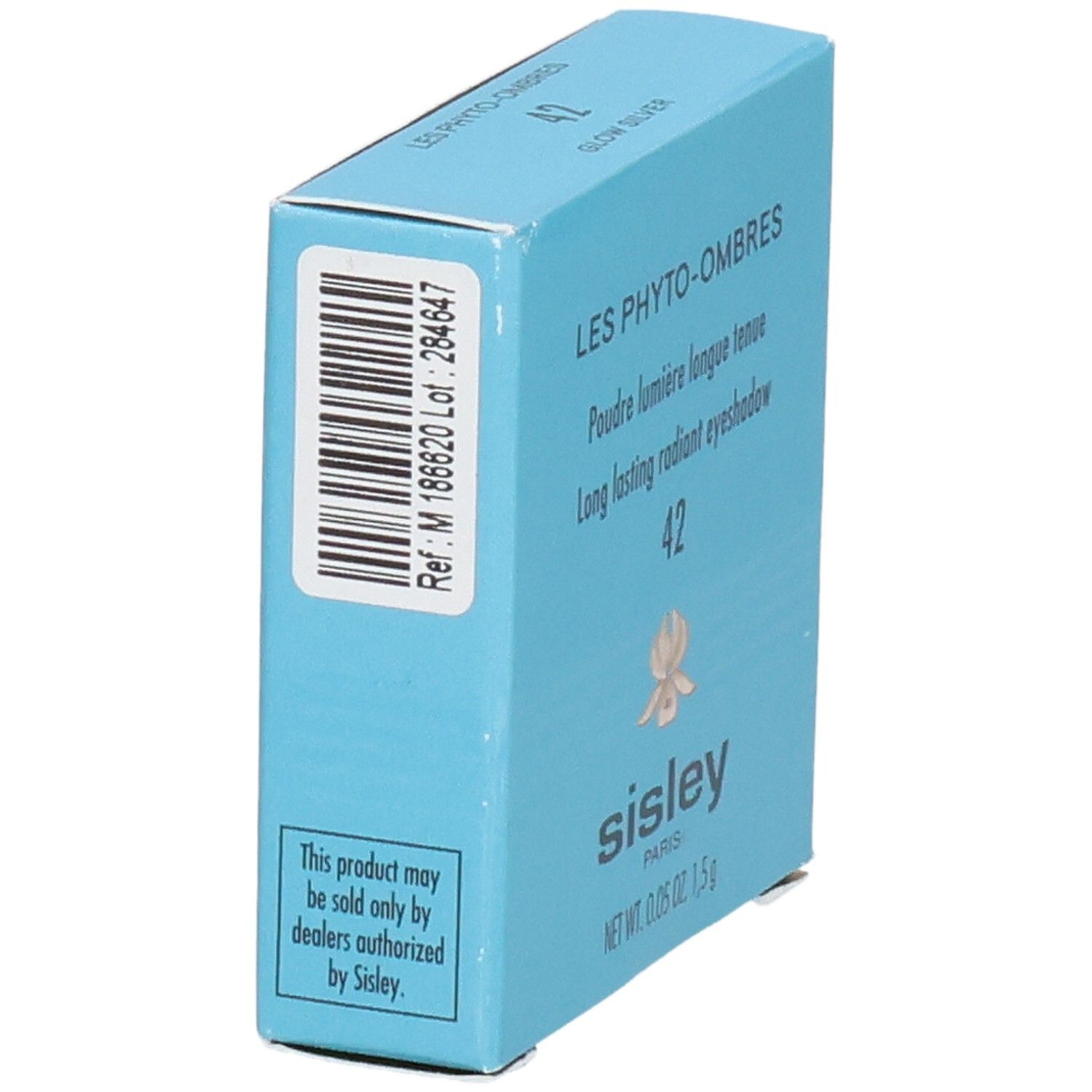 Boîte Sisley Les Phyto-Ombres, dos avec code-barres et informations produit.