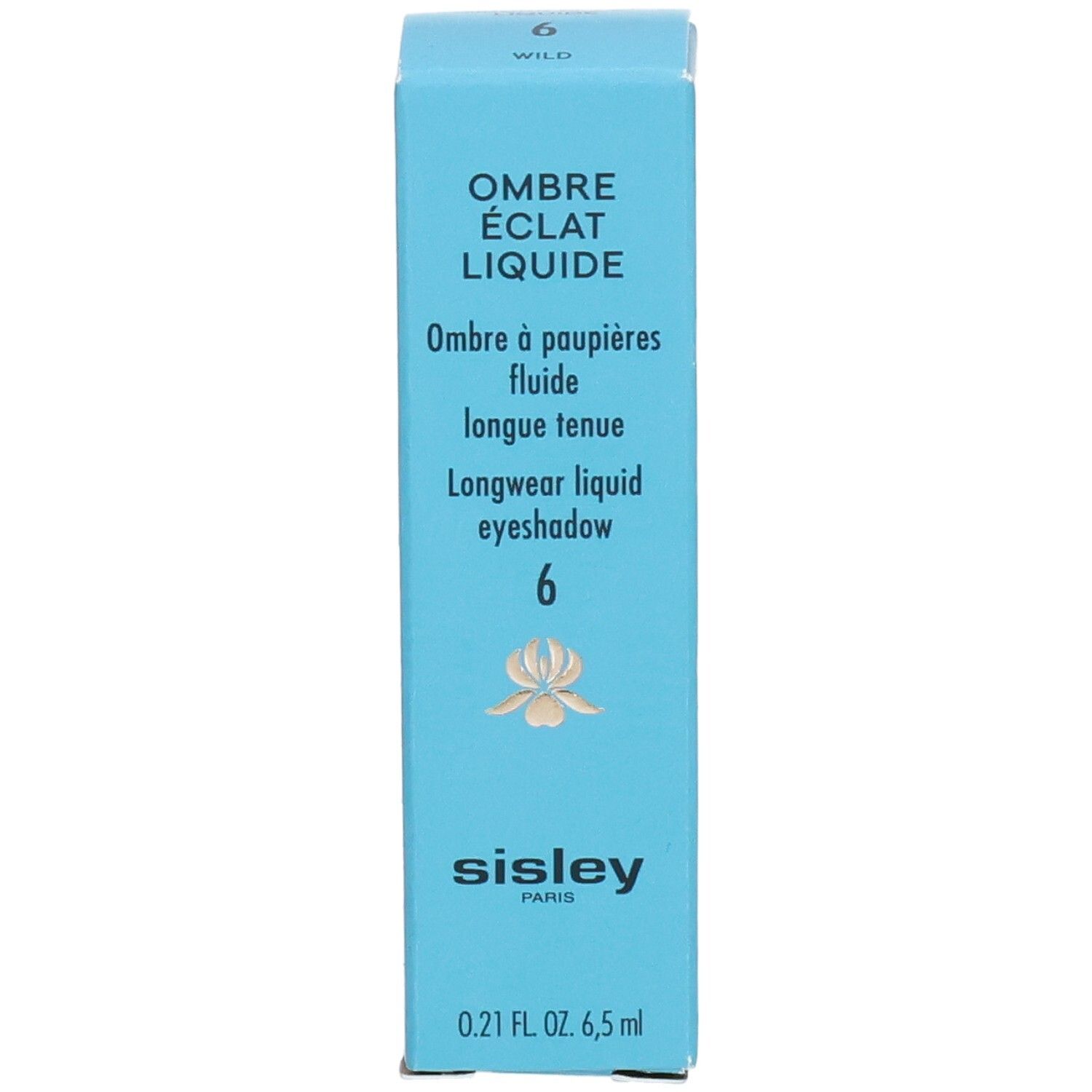 Emballage Sisley Ombre Eclat Liquide, face avant avec nom du produit et numéro de couleur 6.