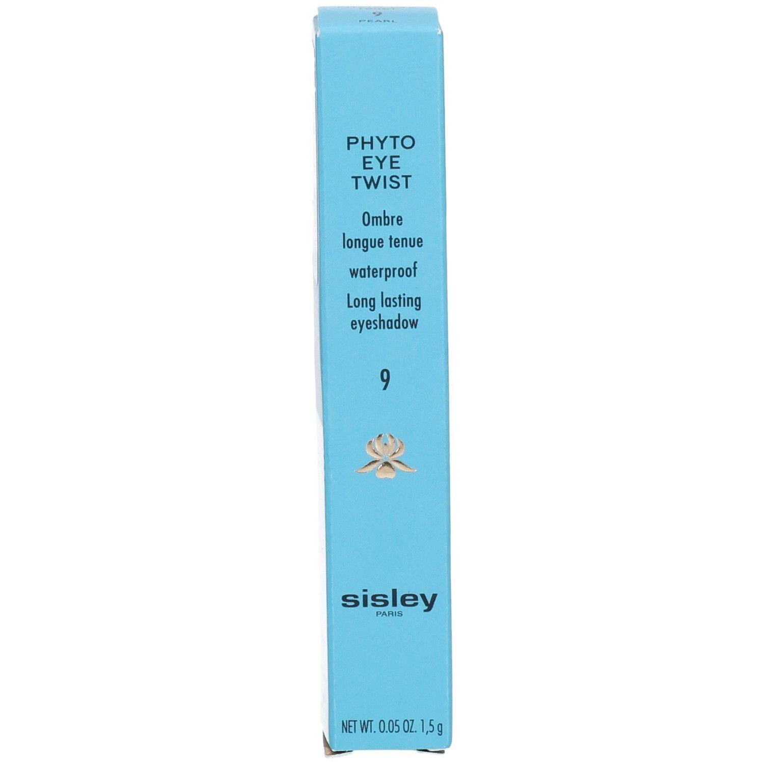 Sisley Phyto-Eye Twist crayon fard à paupières bleu clair avec informations produit et code-barres.