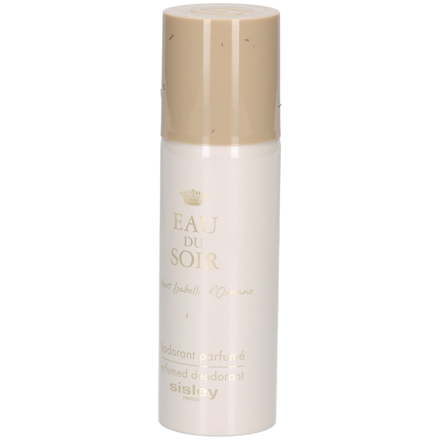 Déodorant parfumé Eau du Soir Sisley en spray, bouchon beige.