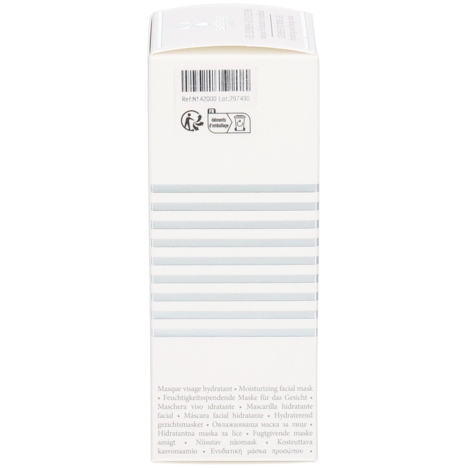 Côté de la boîte Sisley Gel Express aux Fleurs avec informations.