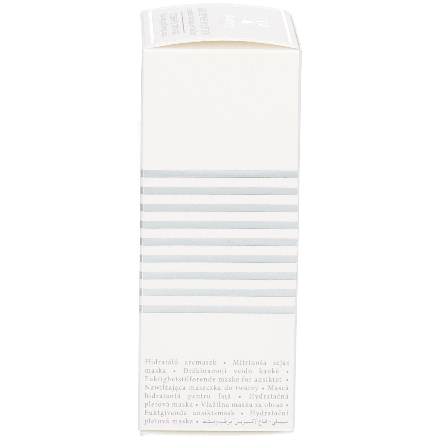 Côté de la boîte Sisley Gel Express aux Fleurs avec noms de produits multilingues.