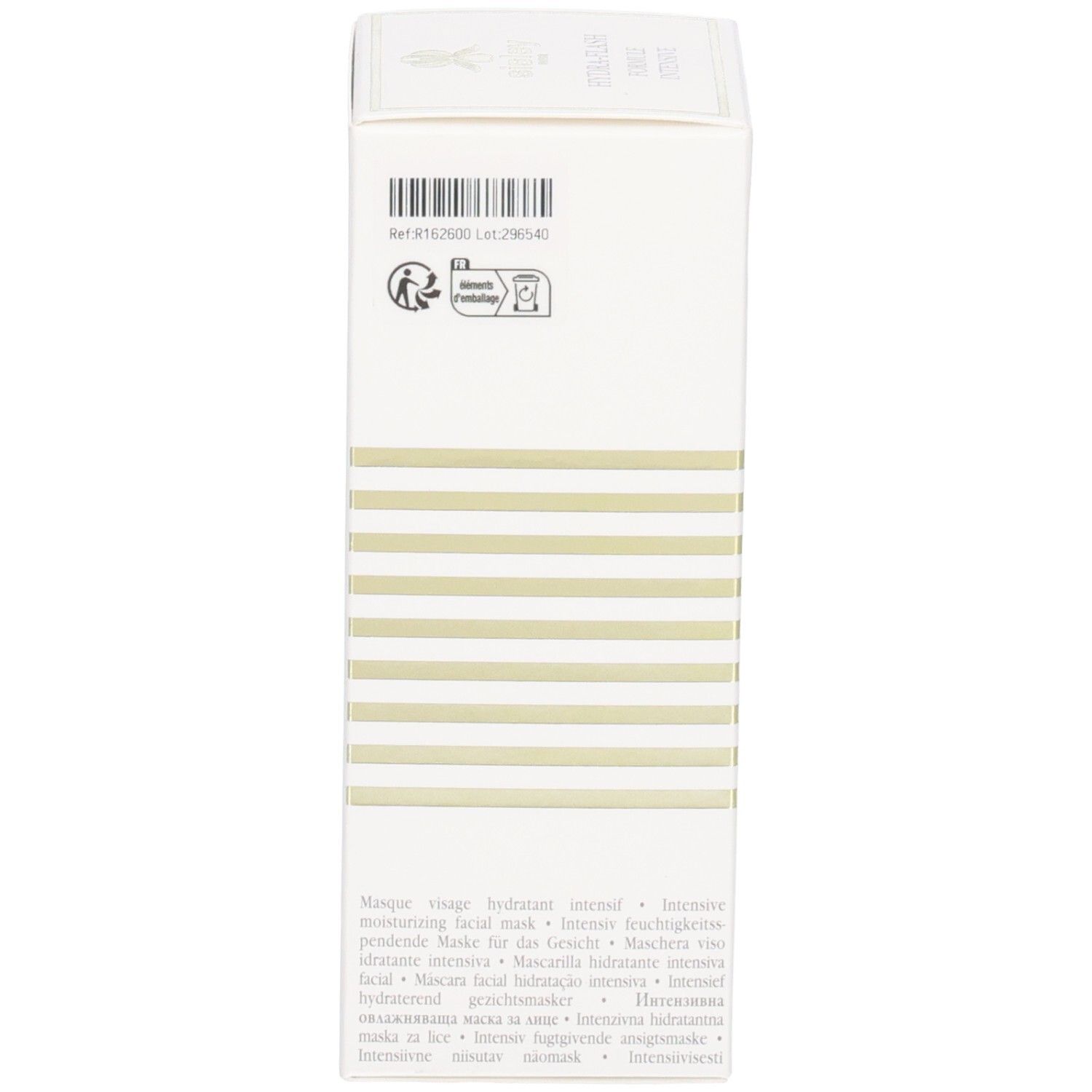Côté de la boîte Sisley Hydra-Flash Formule Intensive avec informations produit.