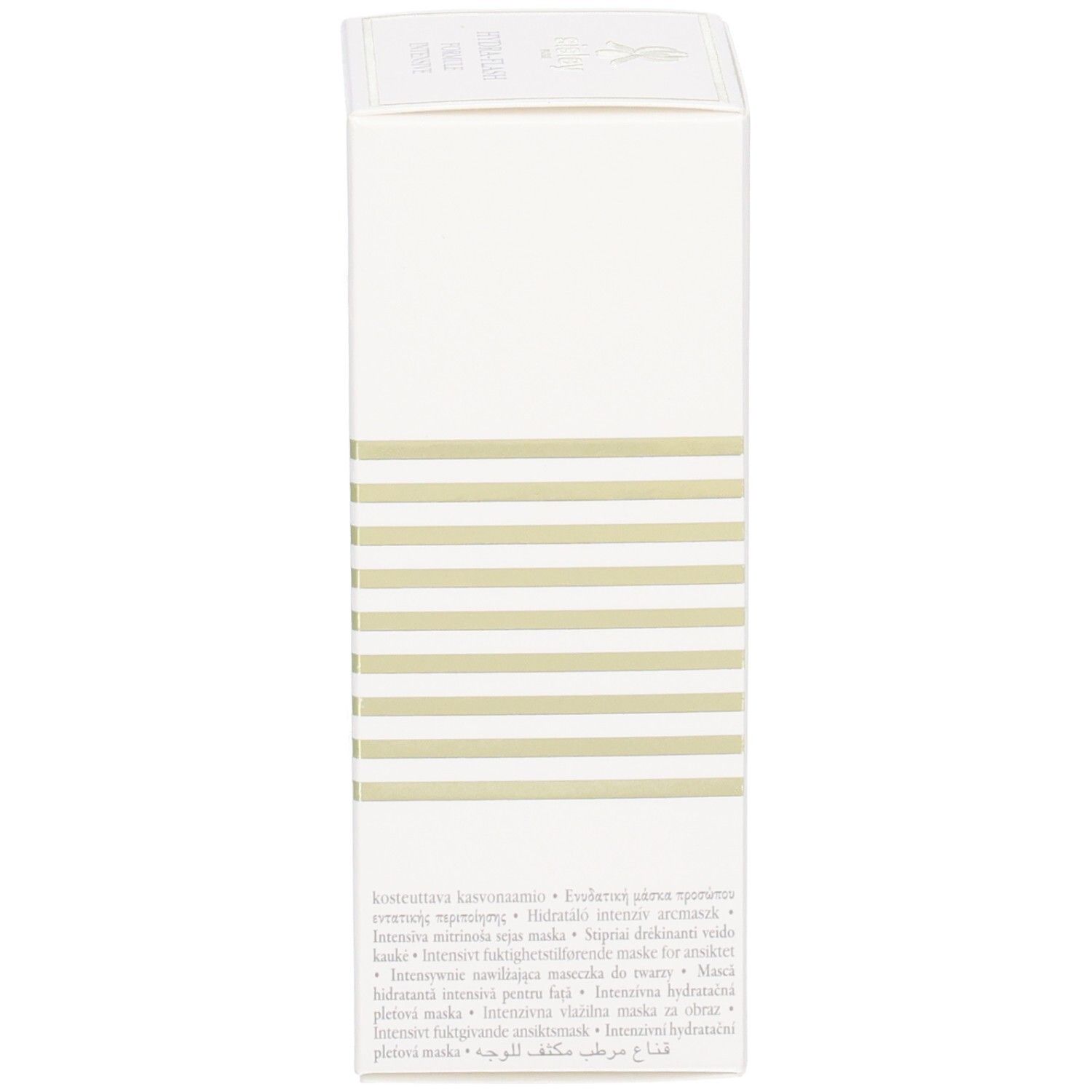 Côté de la boîte Sisley Hydra-Flash Formule Intensive avec descriptions produit multilingues.