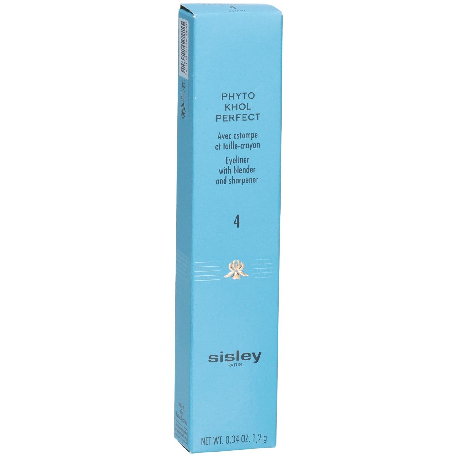Sisley Phyto-Khol Perfect Eyeliner, couleur 4, dans sa boîte bleue claire, vue de côté.