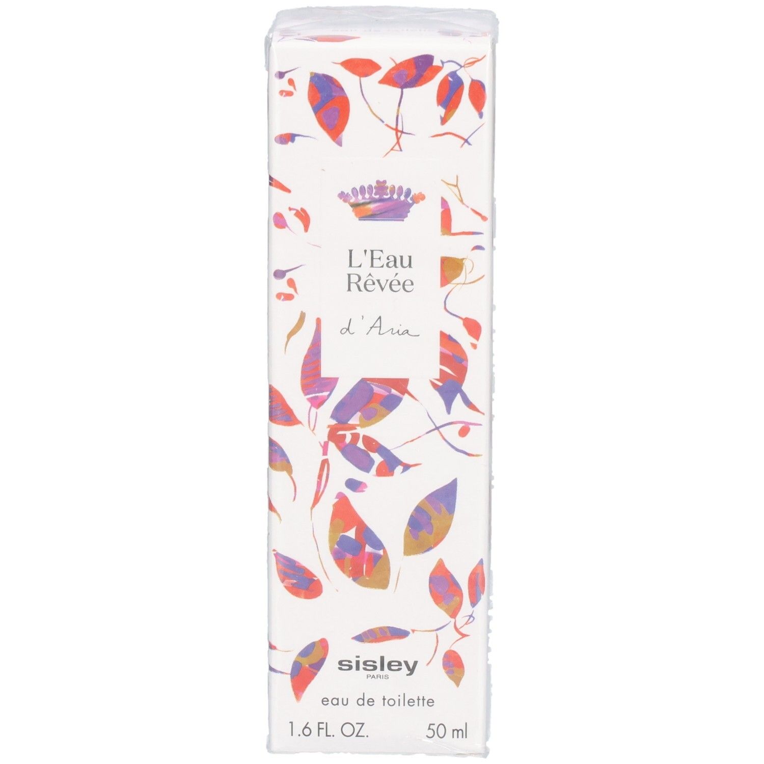 Sisley L'Eau Rêvée d'Aria Eau de Toilette boîte en carton avec motif de feuilles.