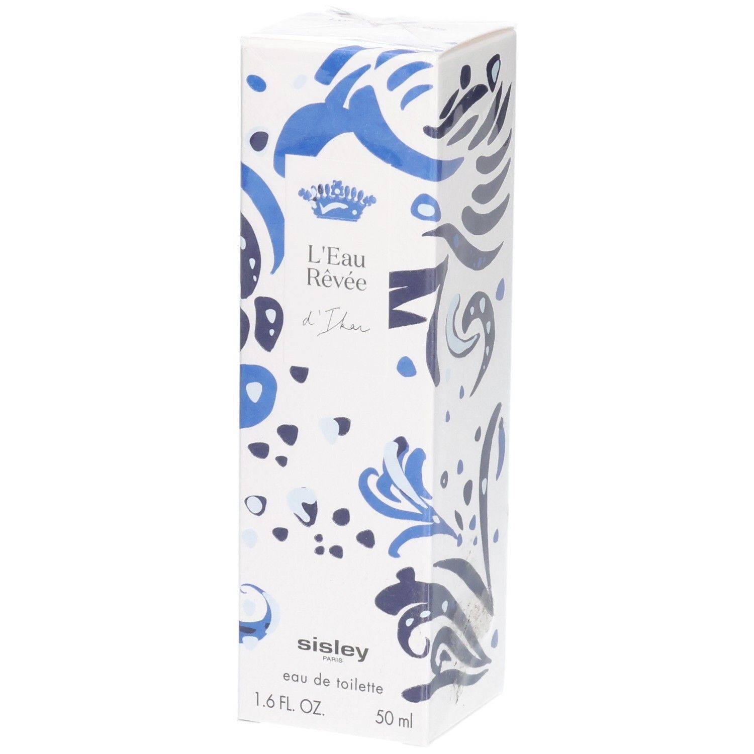 Sisley L'Eau Rêvée d'Ikar Eau de Toilette boîte en carton avec motif bleu.