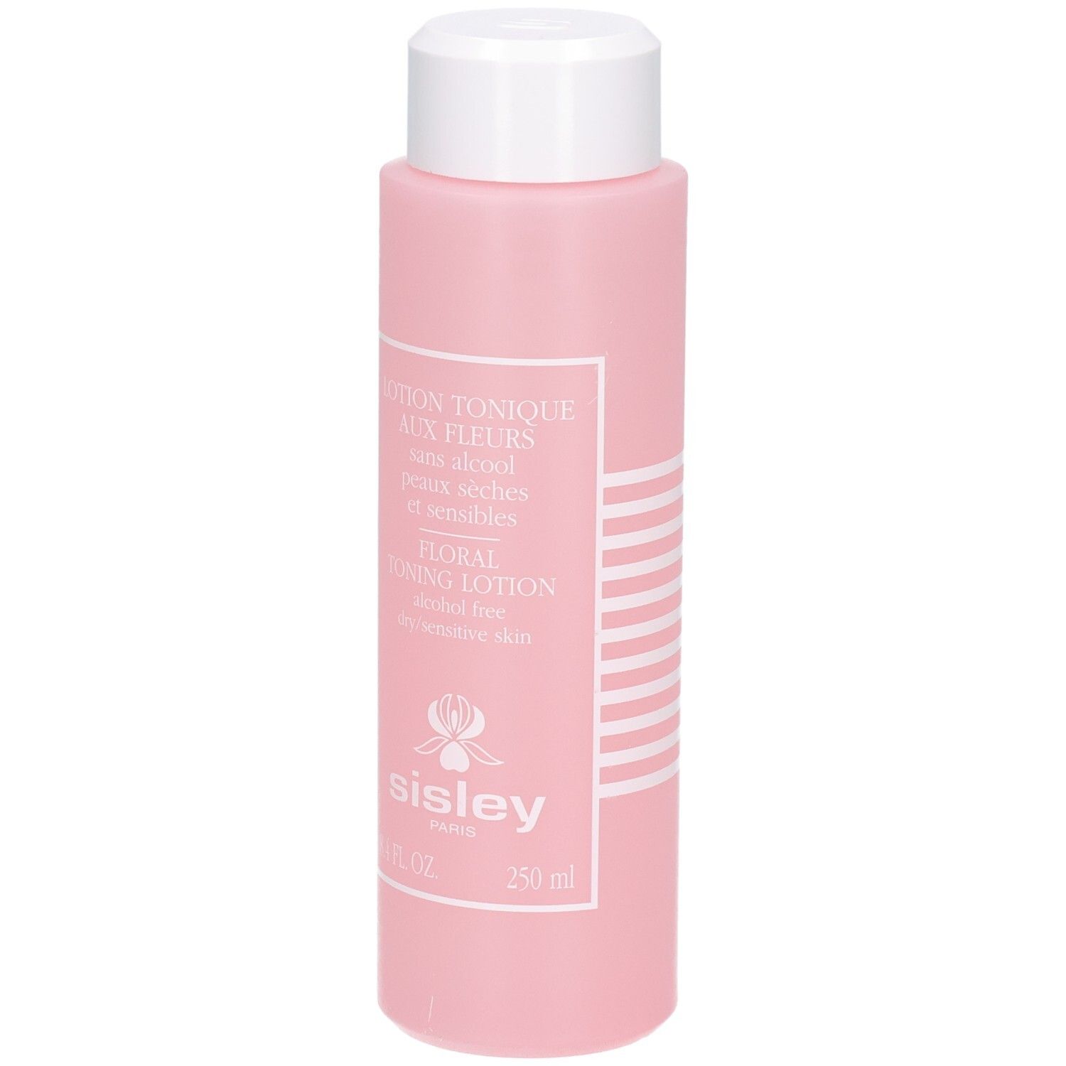 Sisley Lotion Tonique aux Fleurs, 250 ml, flacon rose.