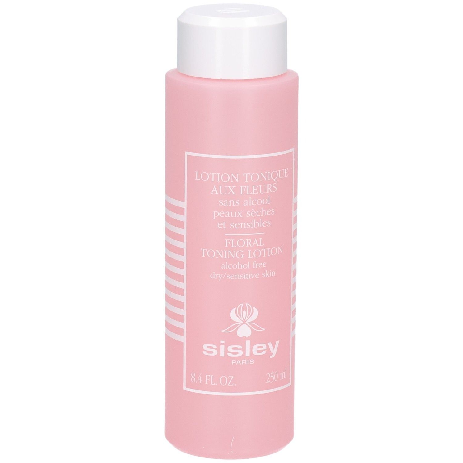 Sisley Lotion Tonique aux Fleurs, 250 ml, flacon rose.