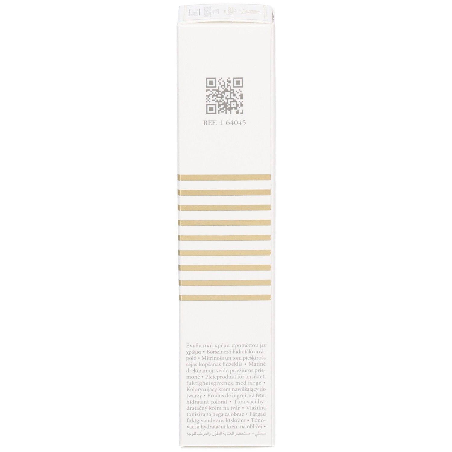 Sisley Phyto-Hydra Teint, vue latérale de l'emballage avec QR-code et numéro de référence.