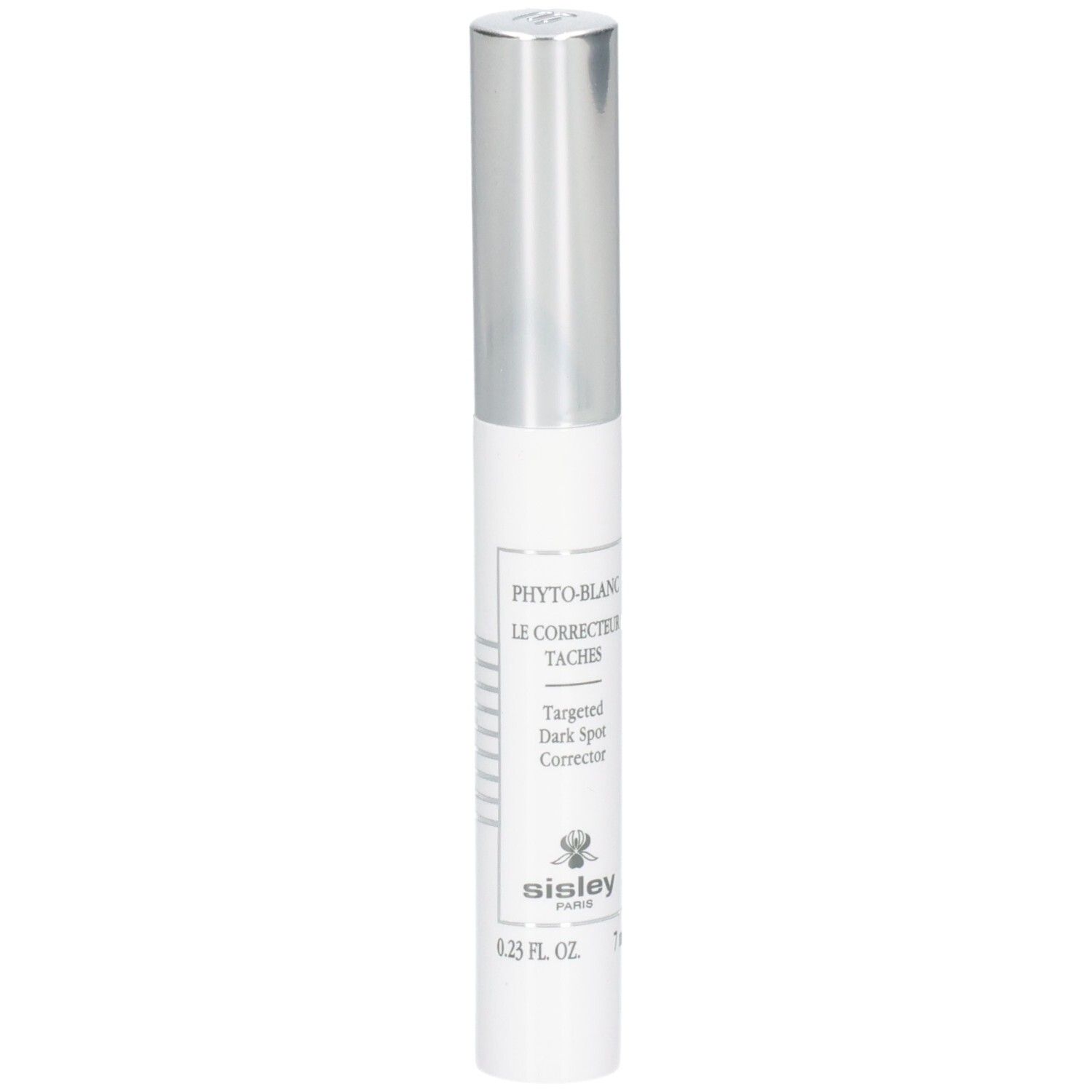 Correcteur ciblé taches Sisley Phyto-Blanc en stylo avec capuchon argenté.