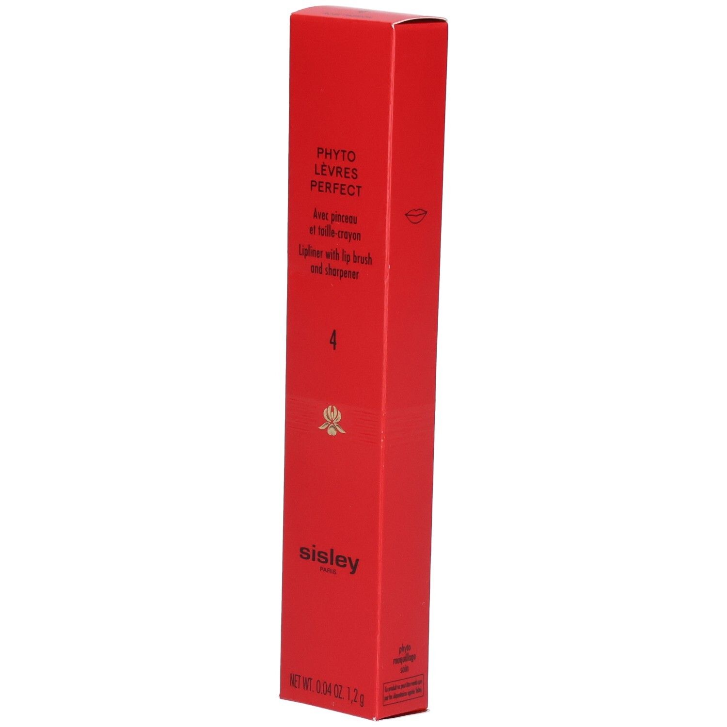 Sisley Phyto-Lèvres Perfect Lipliner dans son emballage rouge, avec informations produit et numéro 4.