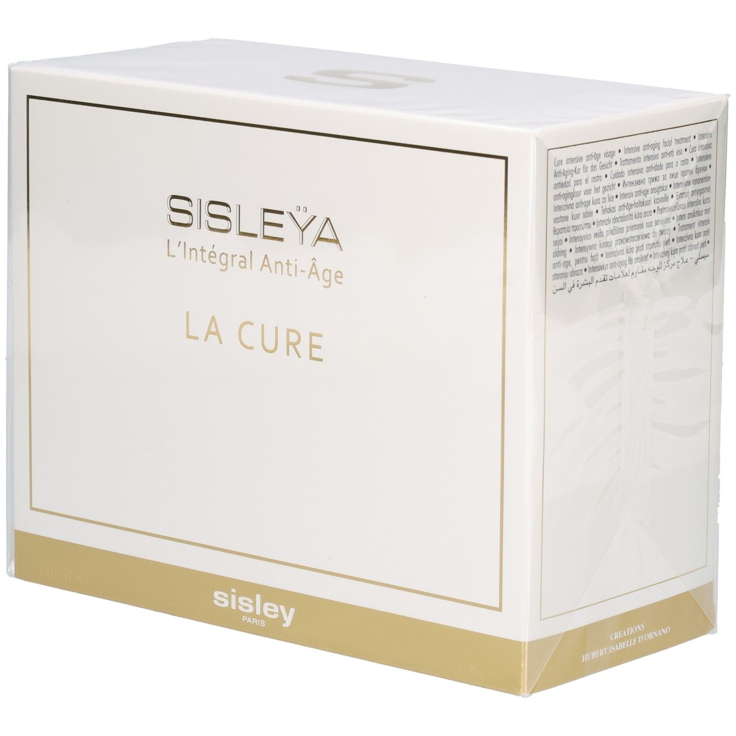 Boîte Sisley La Cure Anti-Âge avec bandeau doré.
