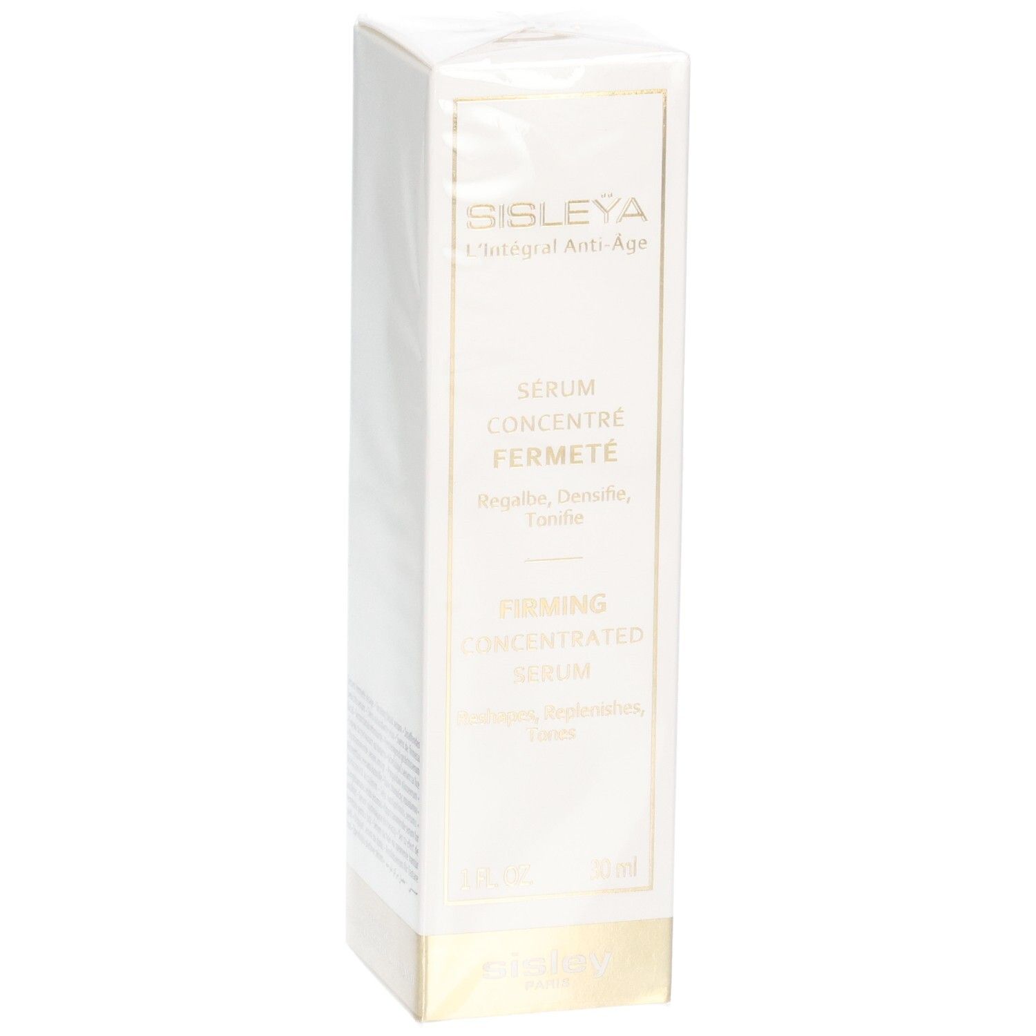 Sisley Sisleya L'Intégral Anti-Age Firming Concentrated Serum emballage, face avant avec détails.