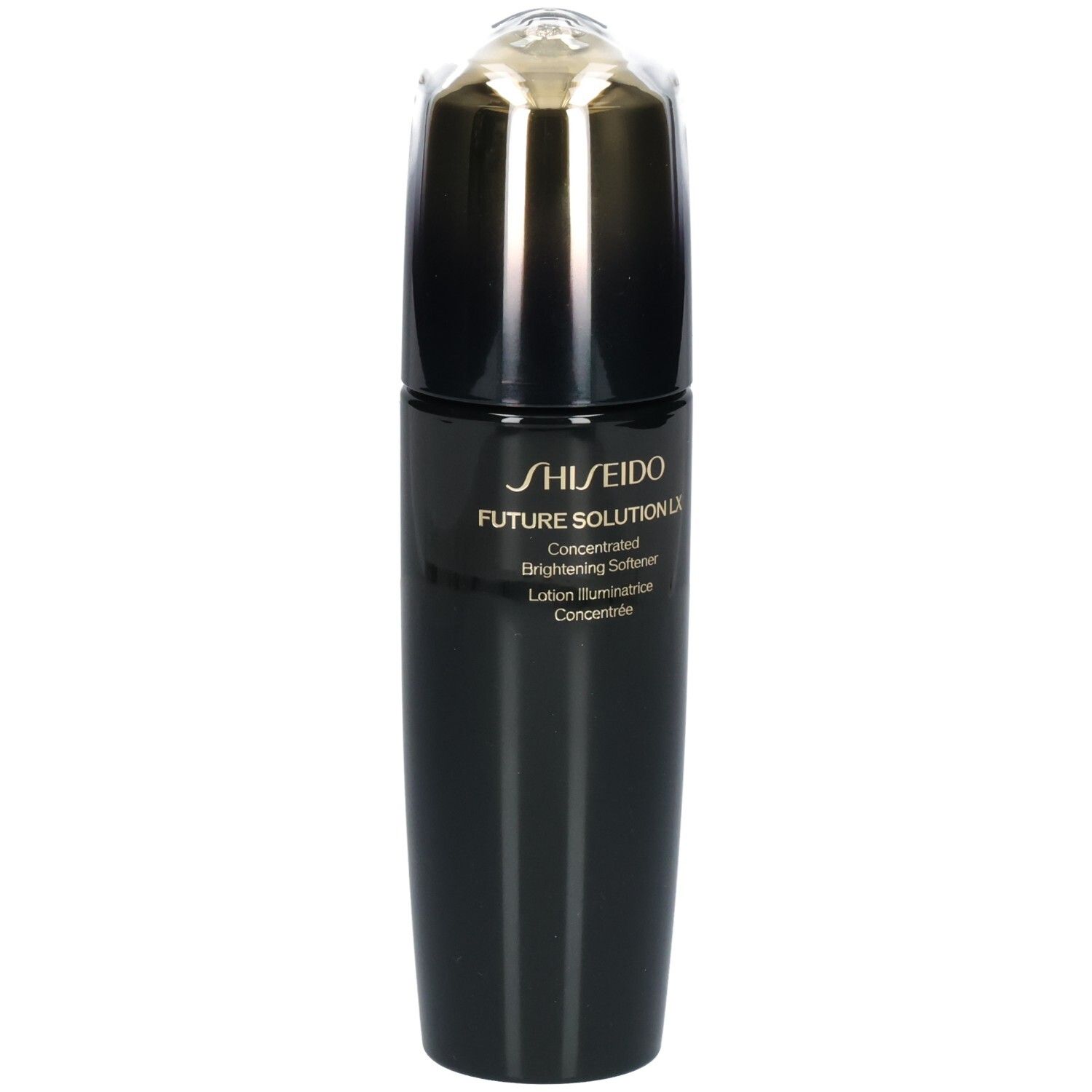 Flacon Shiseido Future Solution LX Brightening Softener, vue de face.