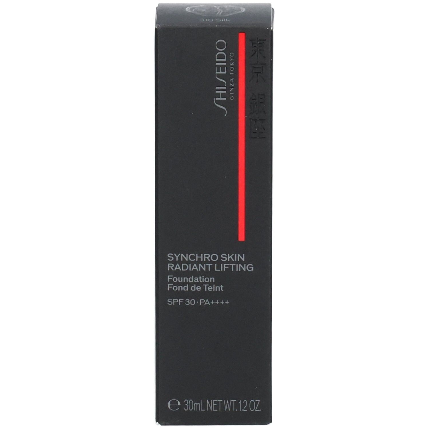 Emballage du fond de teint Shiseido Synchro Skin Radiant Lifting, SPF 30.