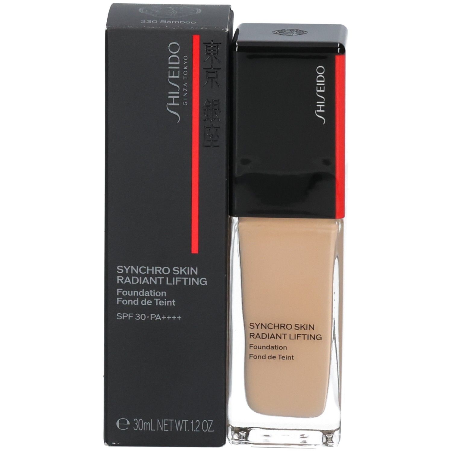 Shiseido Synchro Skin Radiant Lifting Fond de Teint, teinte 330, avec boîte. SPF 30-PA++++.