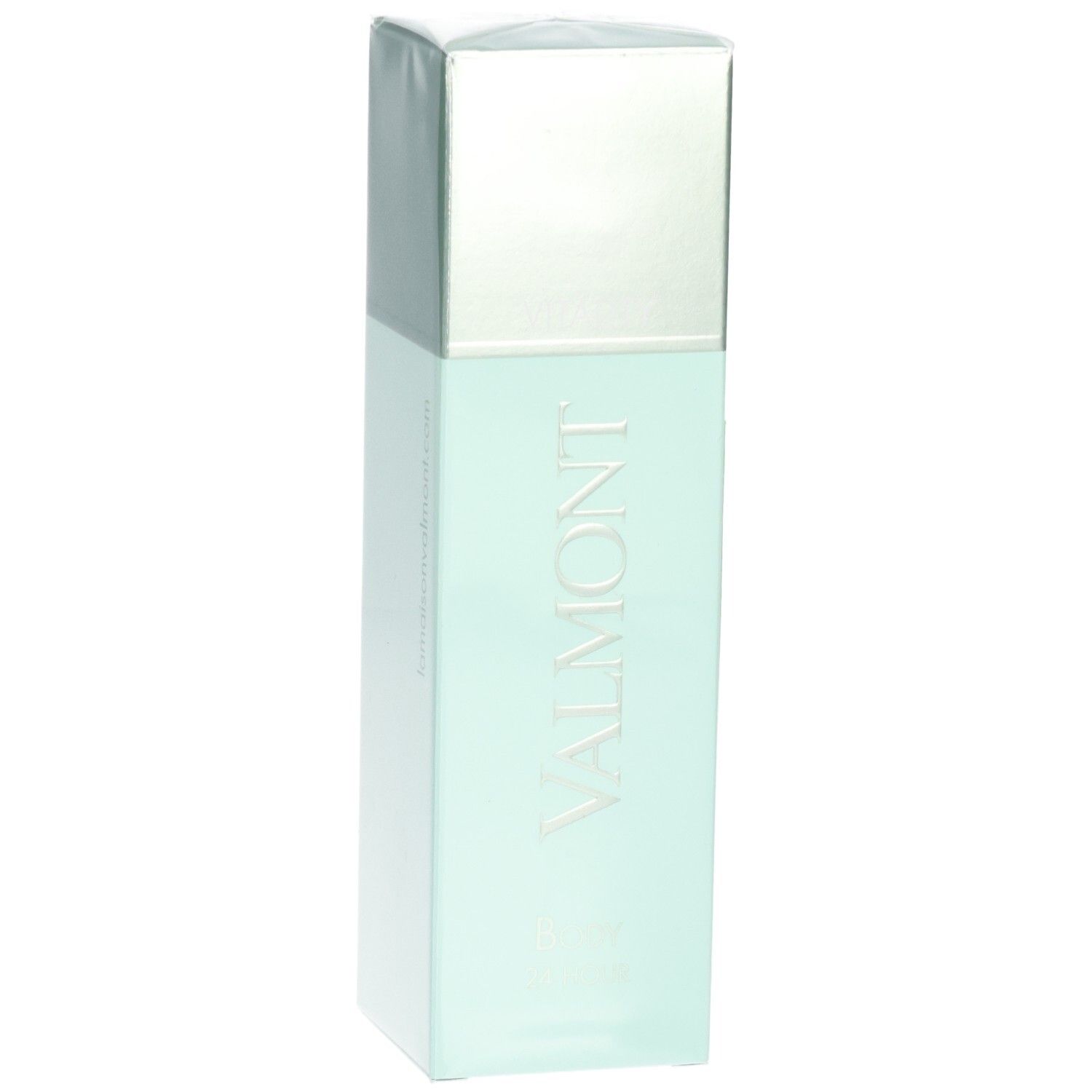 VALMONT Body 24 Hour soin hydratant, emballage vert menthe avec capuchon argenté.