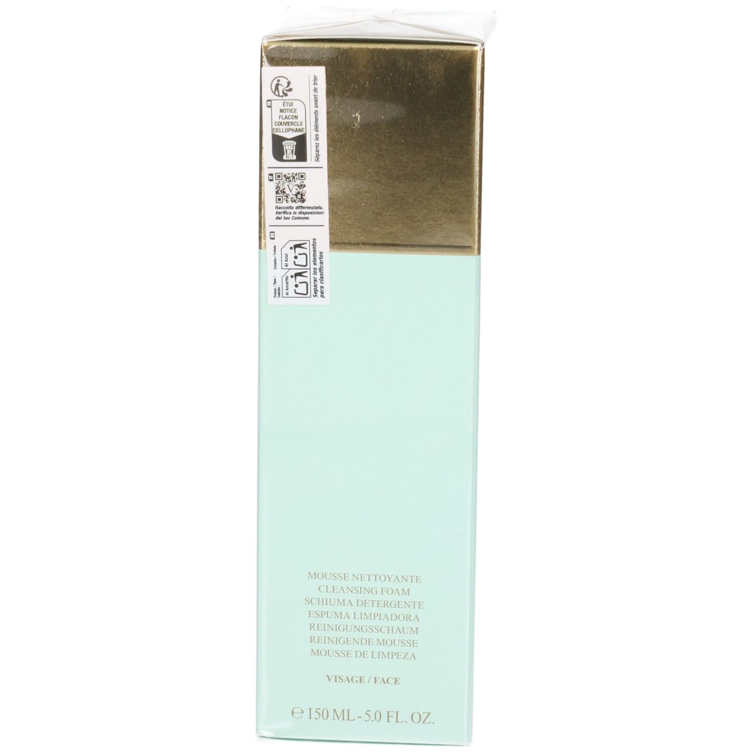 Côté de l'emballage Valmont Bubble Falls avec nom du produit et volume.