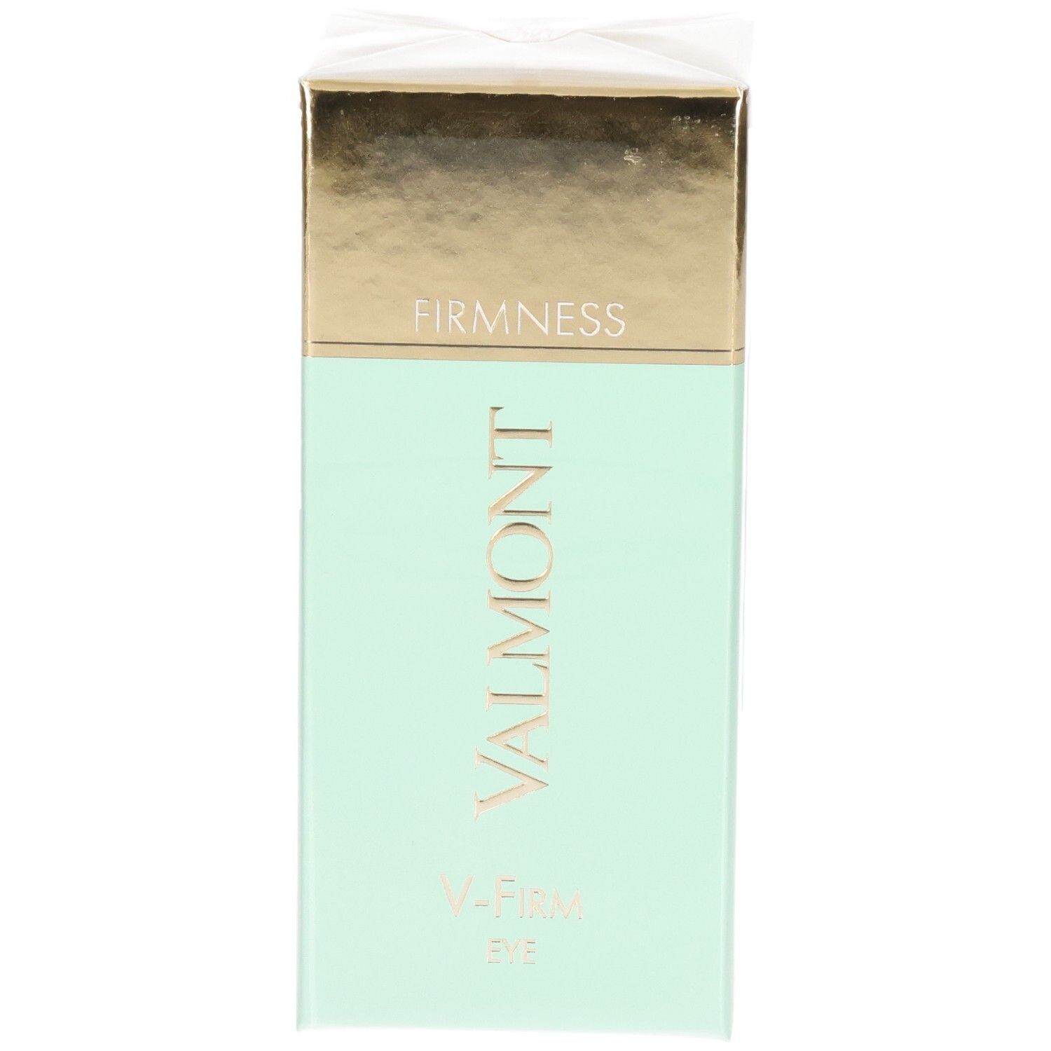 Emballage VALMONT V-Firm Eye, face avant avec "FIRMness" et "VALMONT".