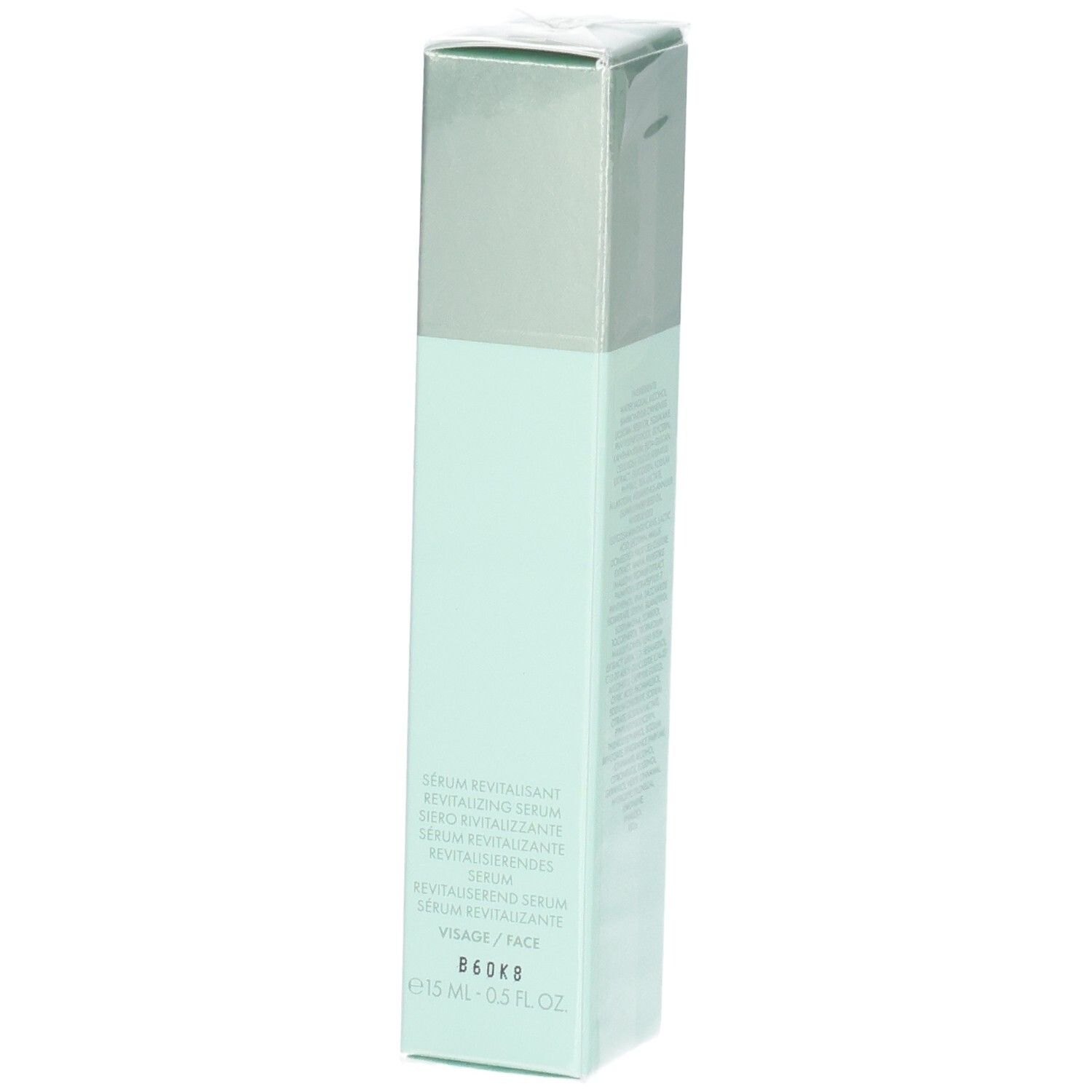 Emballage VALMONT Vital B. Serum, face avant avec nom du produit.