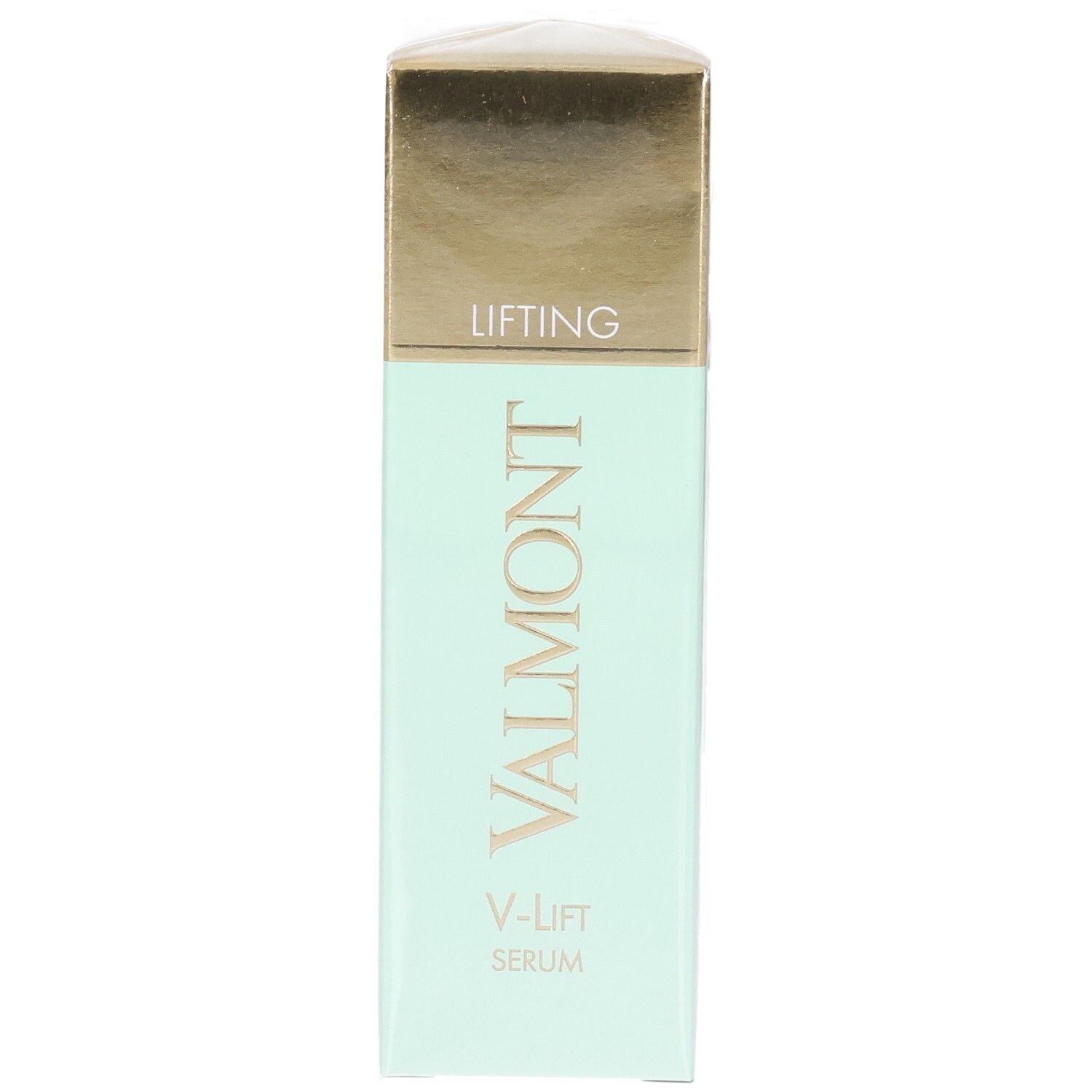 VALMONT V-Lift Serum, sérum anti-rides, emballage vert menthe et doré, 30ml.