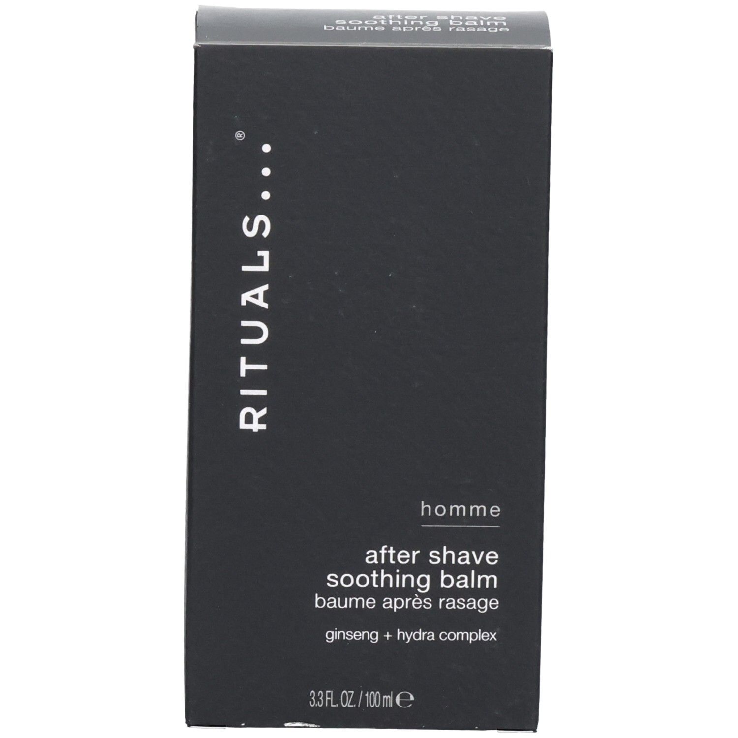 Boîte pour RITUALS Homme Baume après rasage apaisant.