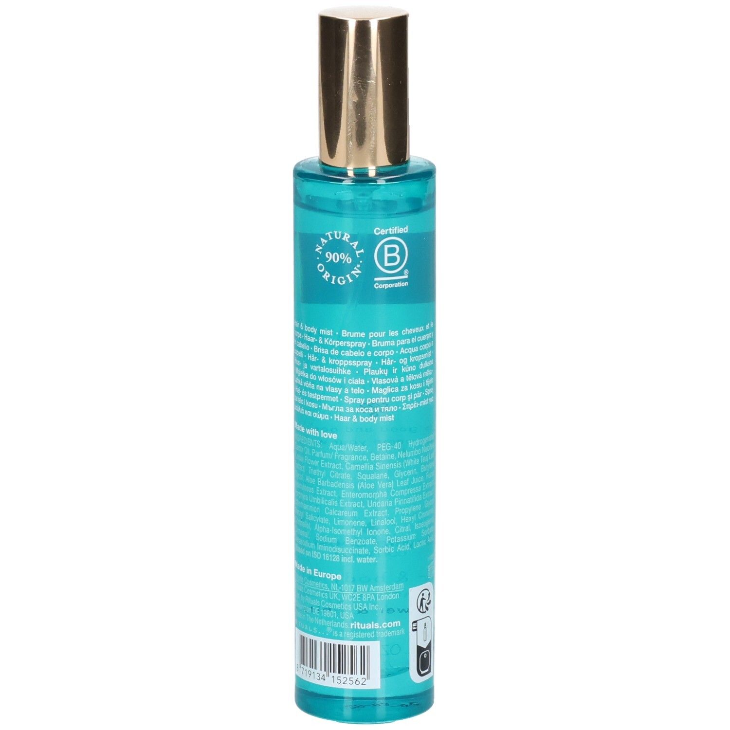 RITUALS The Ritual of Karma Brume Cheveux & Corps avec sceaux B Corp et origine naturelle 96%.