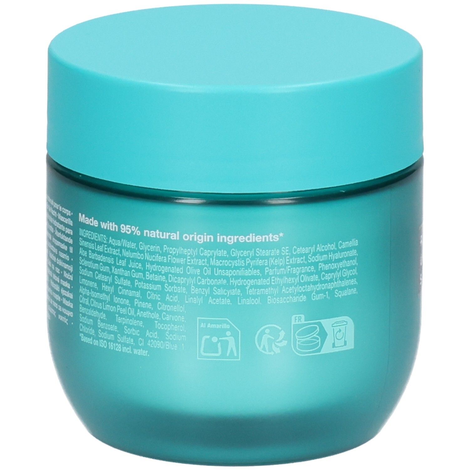 Arrière du pot RITUALS The Ritual of Karma Overnight Body Mask avec liste des ingrédients.