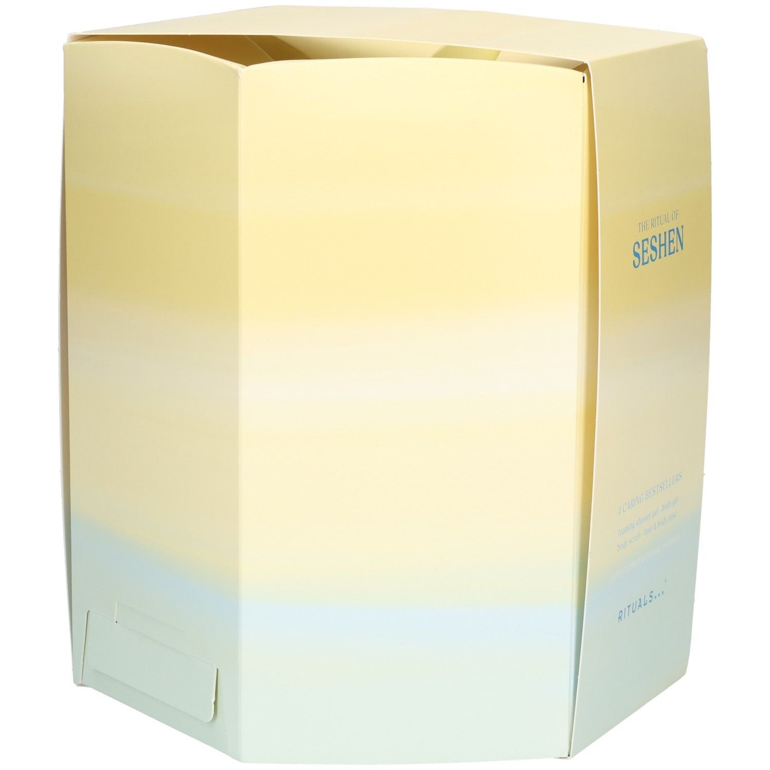 Emballage du coffret cadeau Ritual of Seshen, face avant avec texte.
