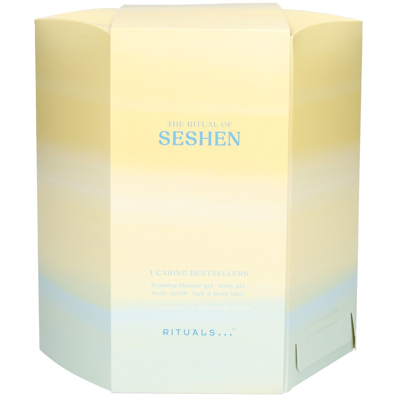 Emballage du coffret cadeau Ritual of Seshen, vu de trois quarts avant.