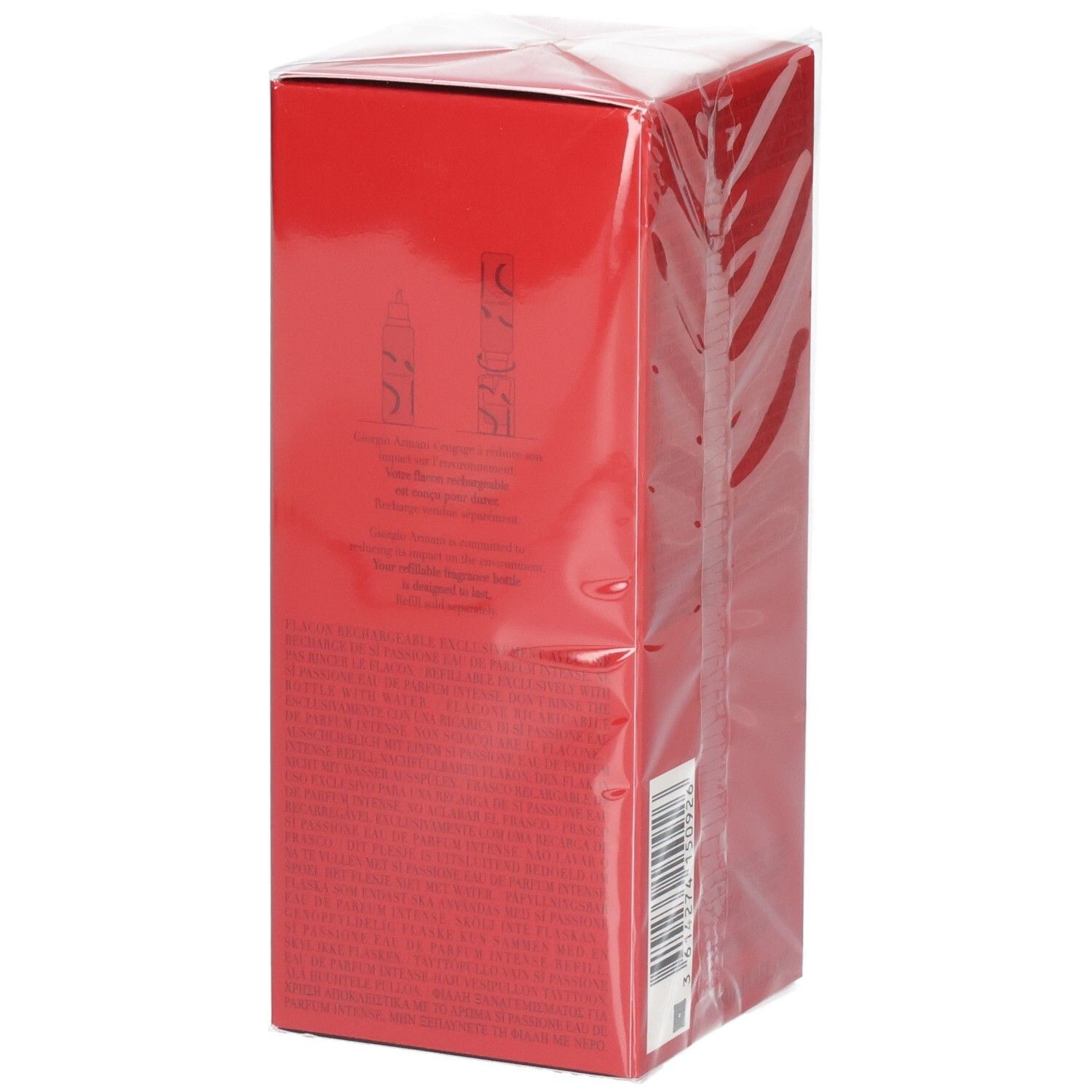 Boîte rouge avec instructions et texte.