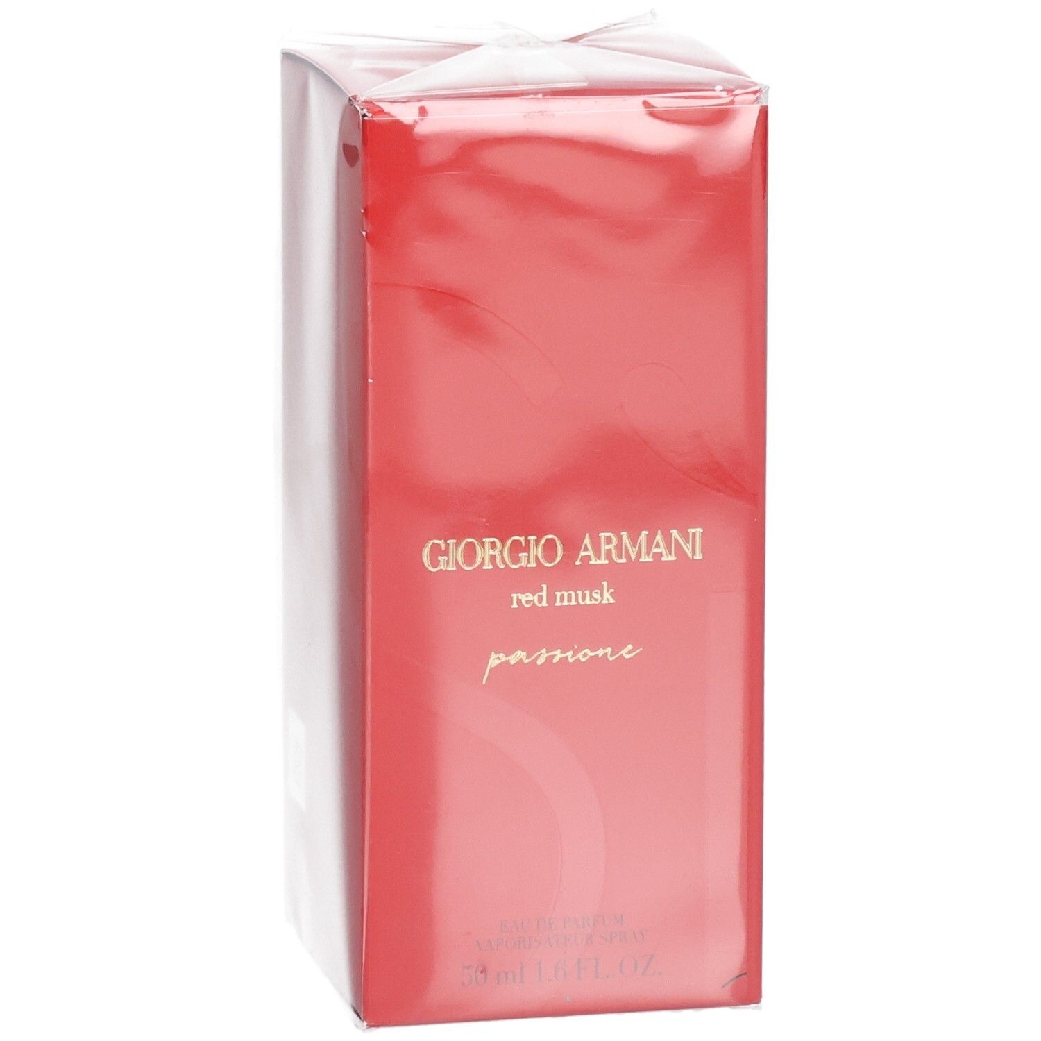Boîte de parfum Giorgio Armani Red Musk Passione, rouge.