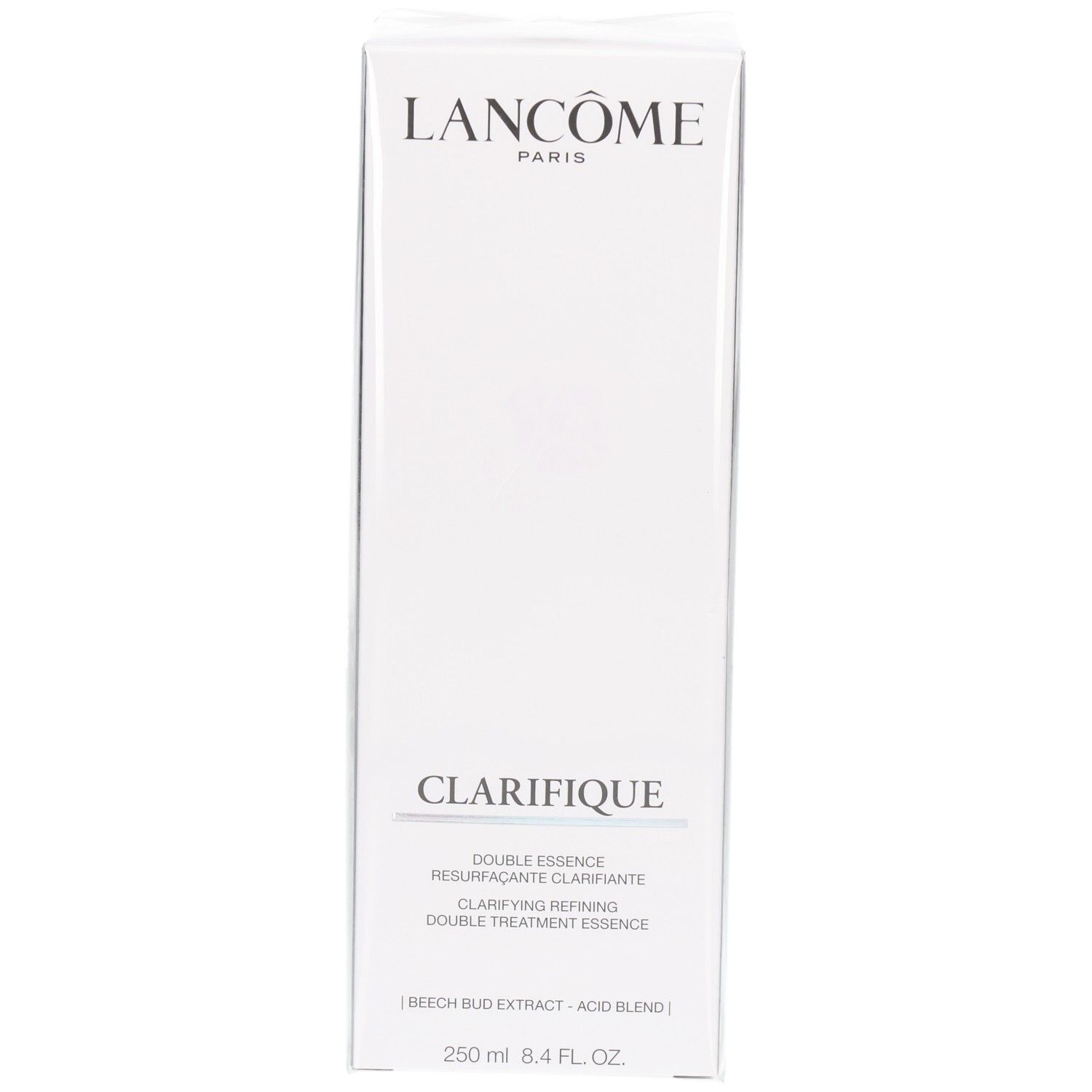 Boîte Lancôme Clarifique : Double Essence, 250 ml.