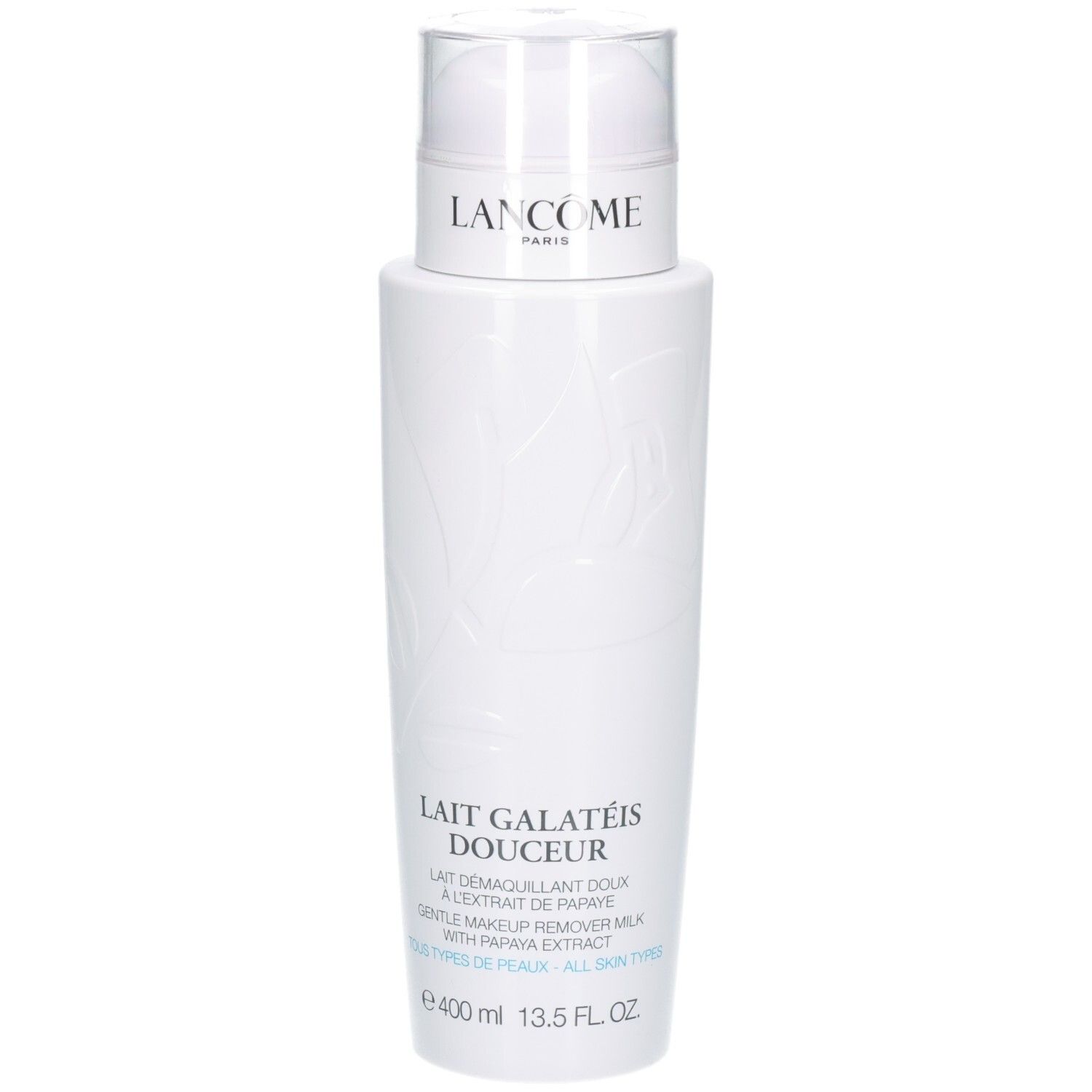 Lancôme Galatéis Douceur Lait Démaquillant, flacon pompe de 400ml.