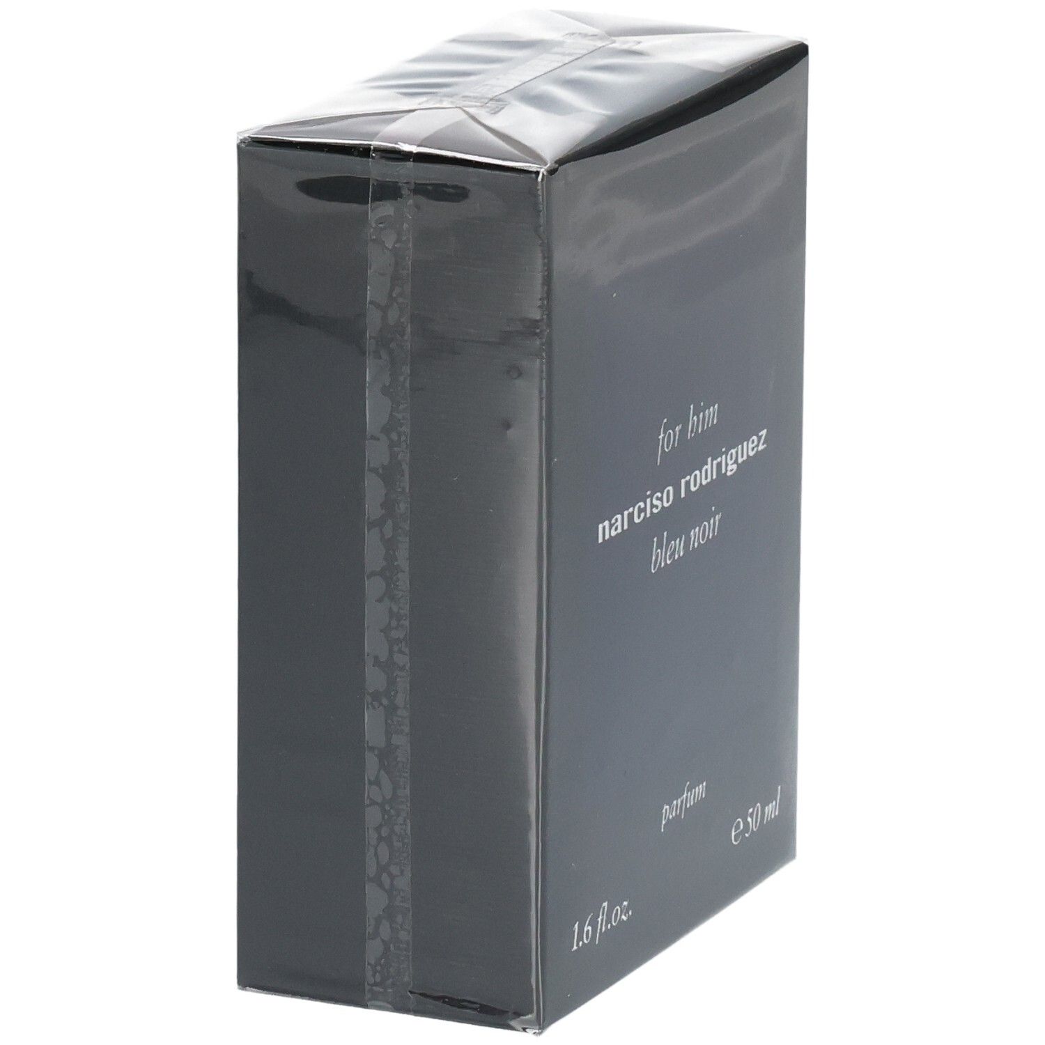 Boîte de parfum noire pour homme, Narciso Rodriguez Bleu Noir, 50 ml.