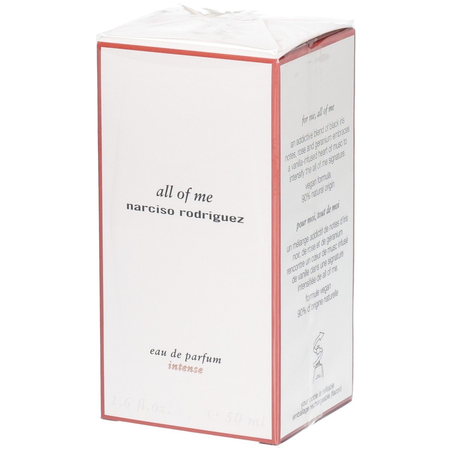 Boîte de Narciso Rodriguez 'all of me' Eau de Parfum Intense, 30ml.