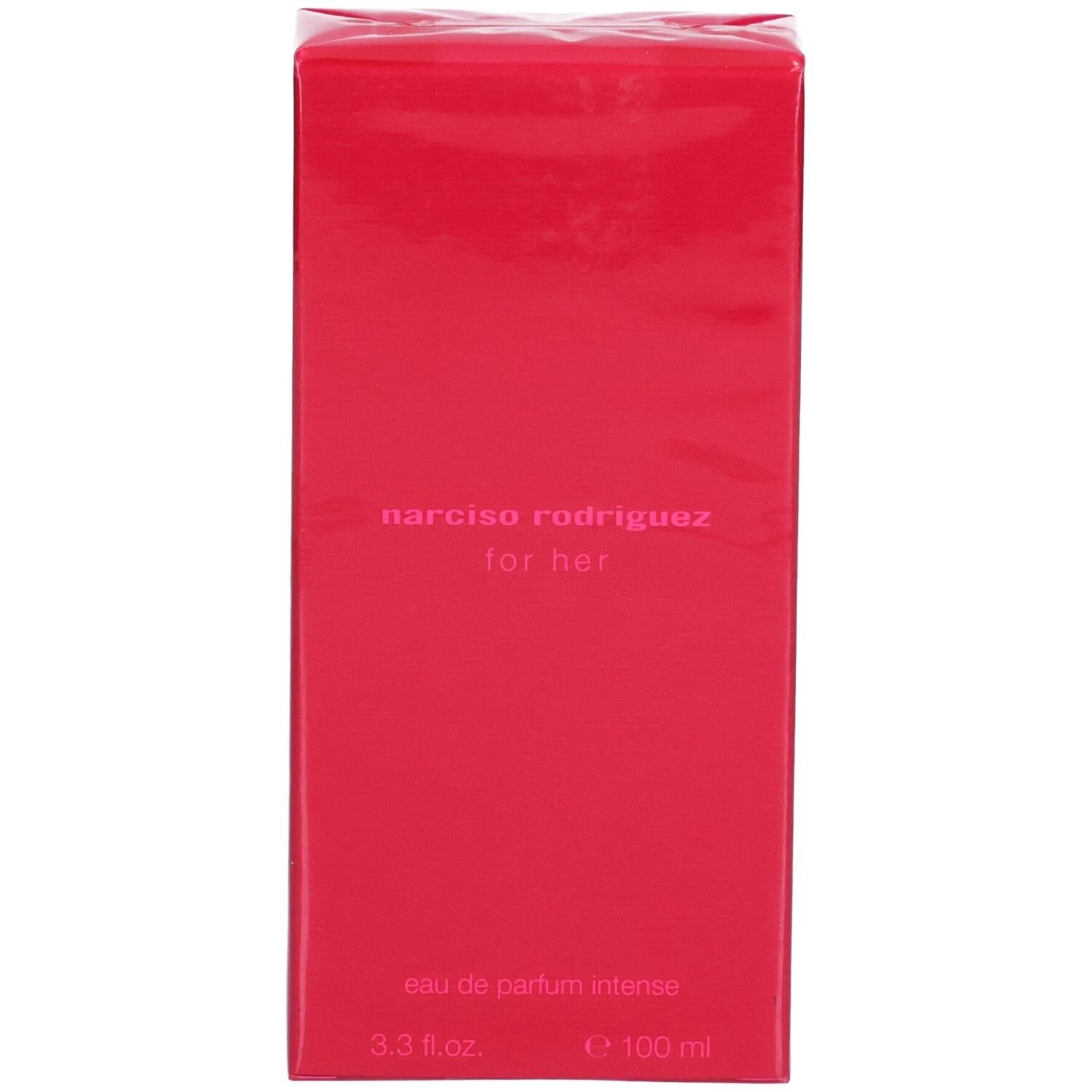 Boîte rouge pour Narciso Rodriguez For Her Eau de Parfum Intense 100 ml.
