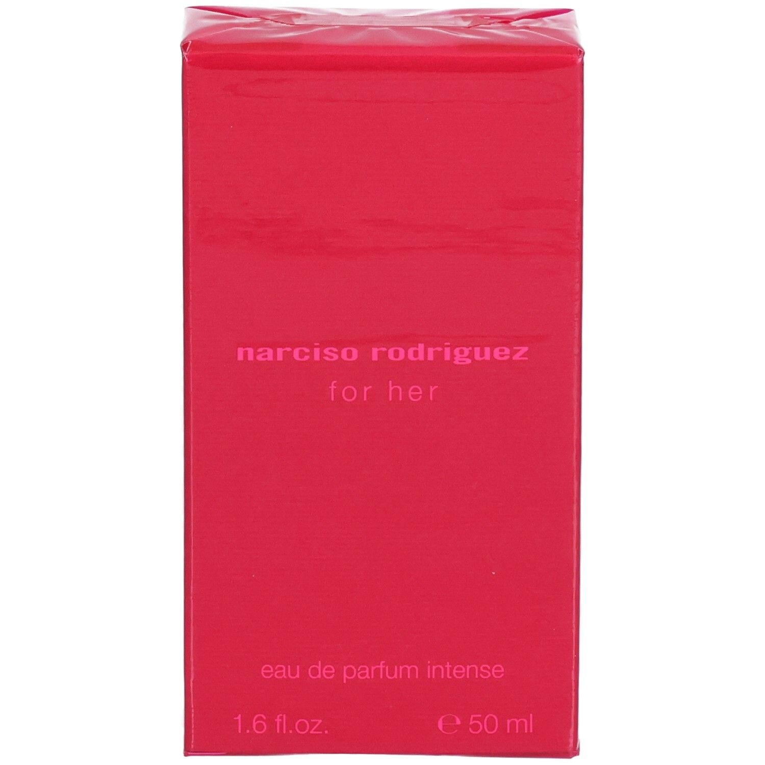Boîte rouge Narciso Rodriguez For Her Eau de Parfum Intense, 50 ml.