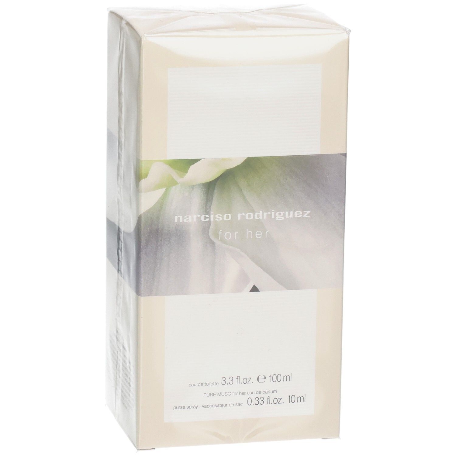Boîte de parfum Narciso Rodriguez for her Eau de Parfum, 100ml.