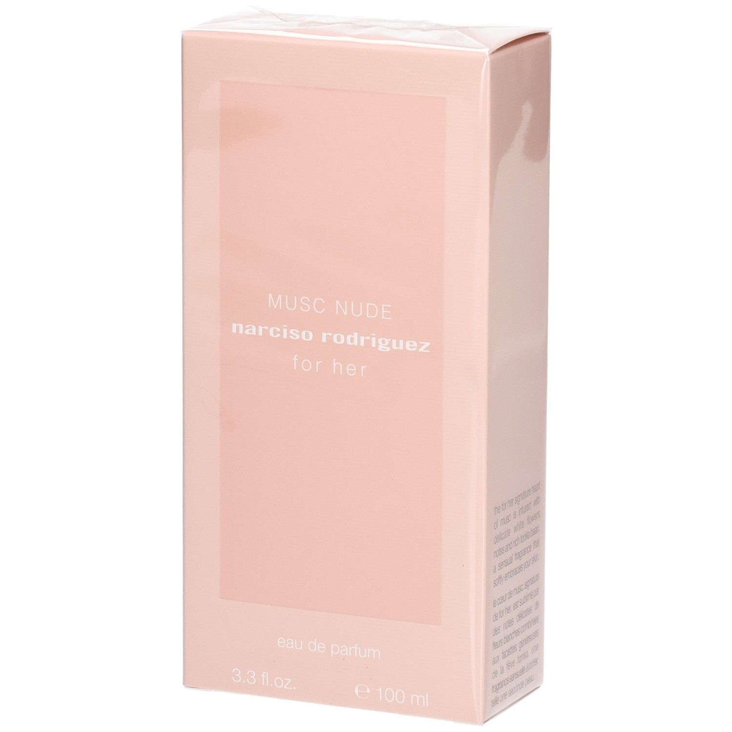 Boîte de Narciso Rodriguez for her Musc Nude Eau de Parfum, 100 ml.