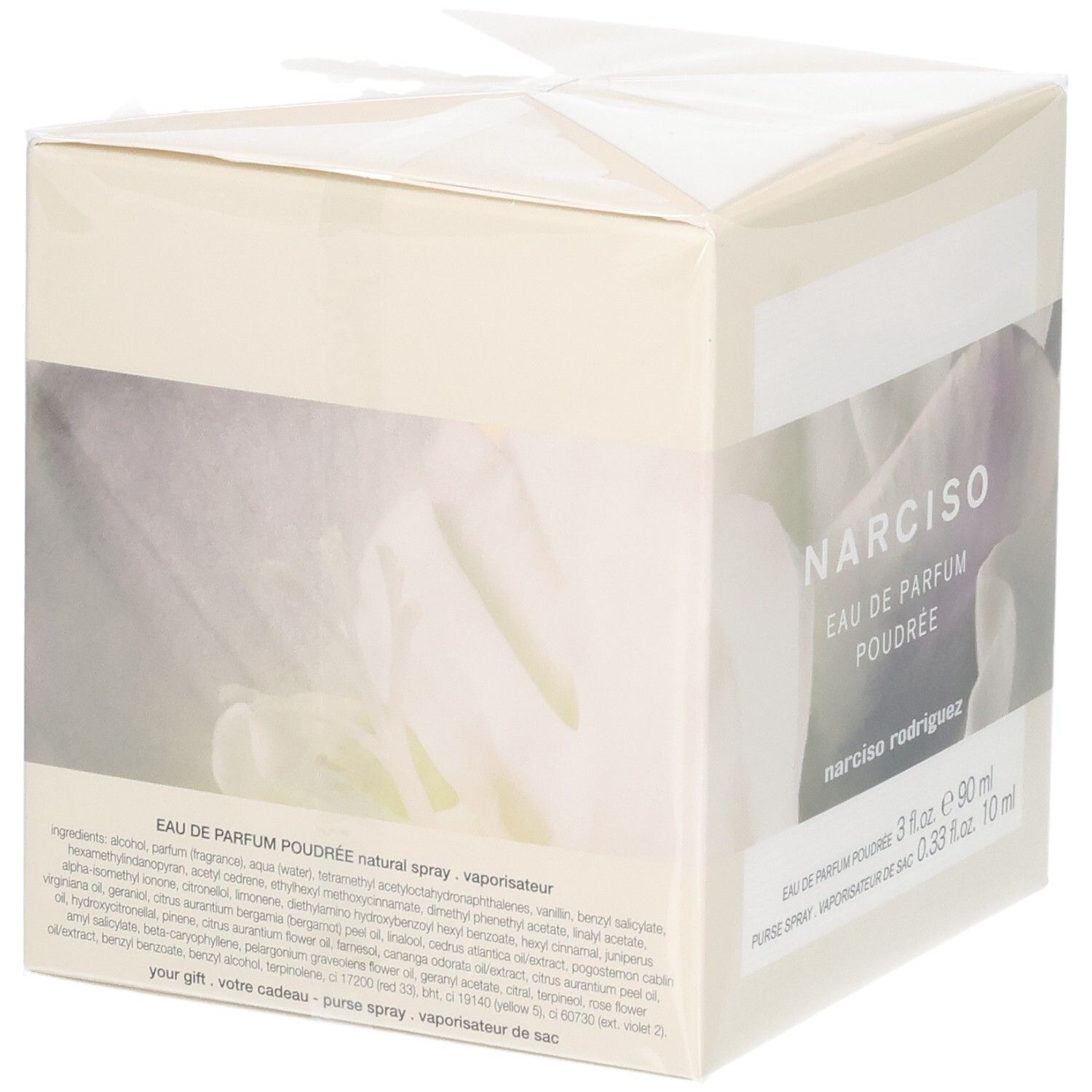 Boîte pour Narciso Eau de Parfum Poudrée, 90 ml.