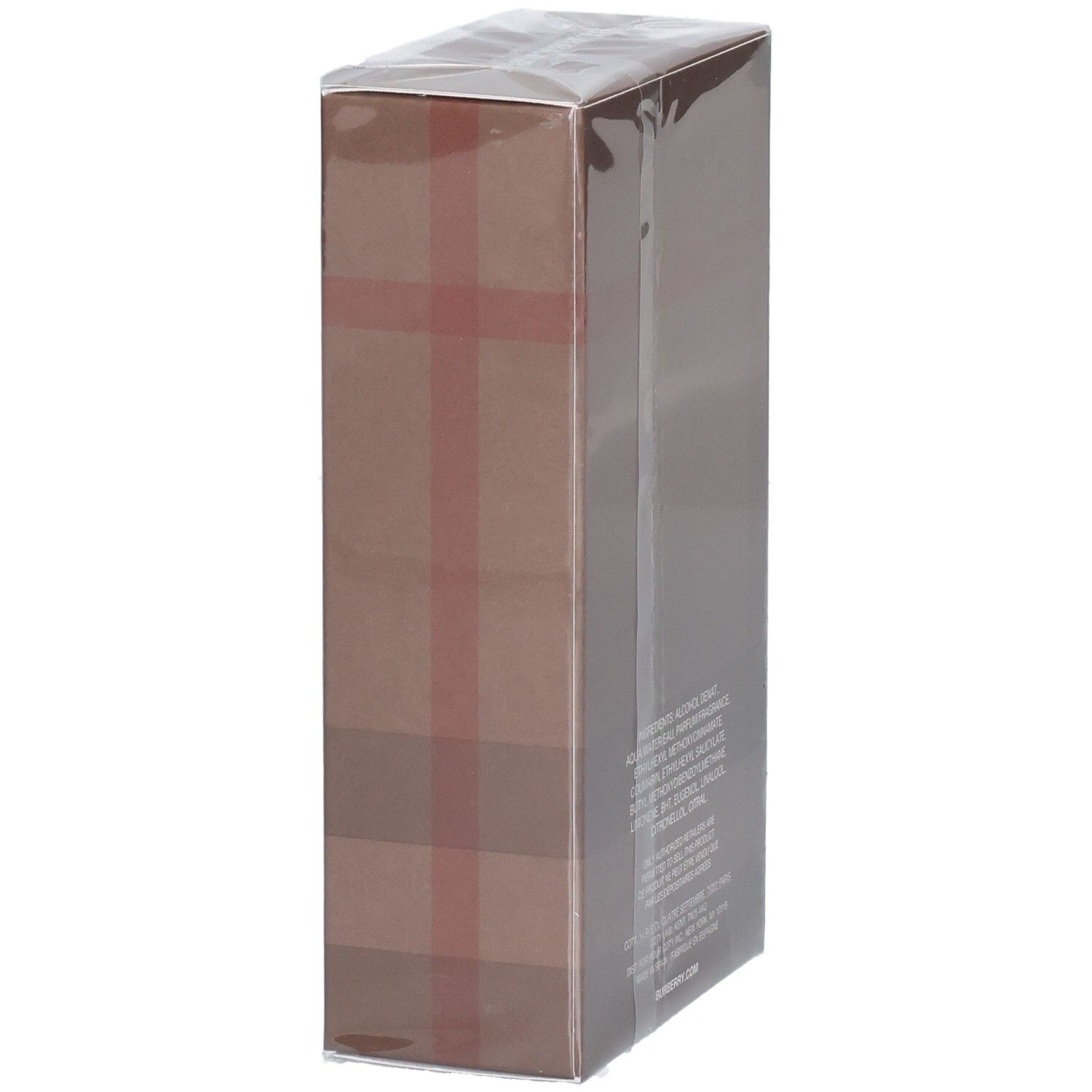 Vue de côté de l'emballage de Burberry London for Men Eau de Toilette.