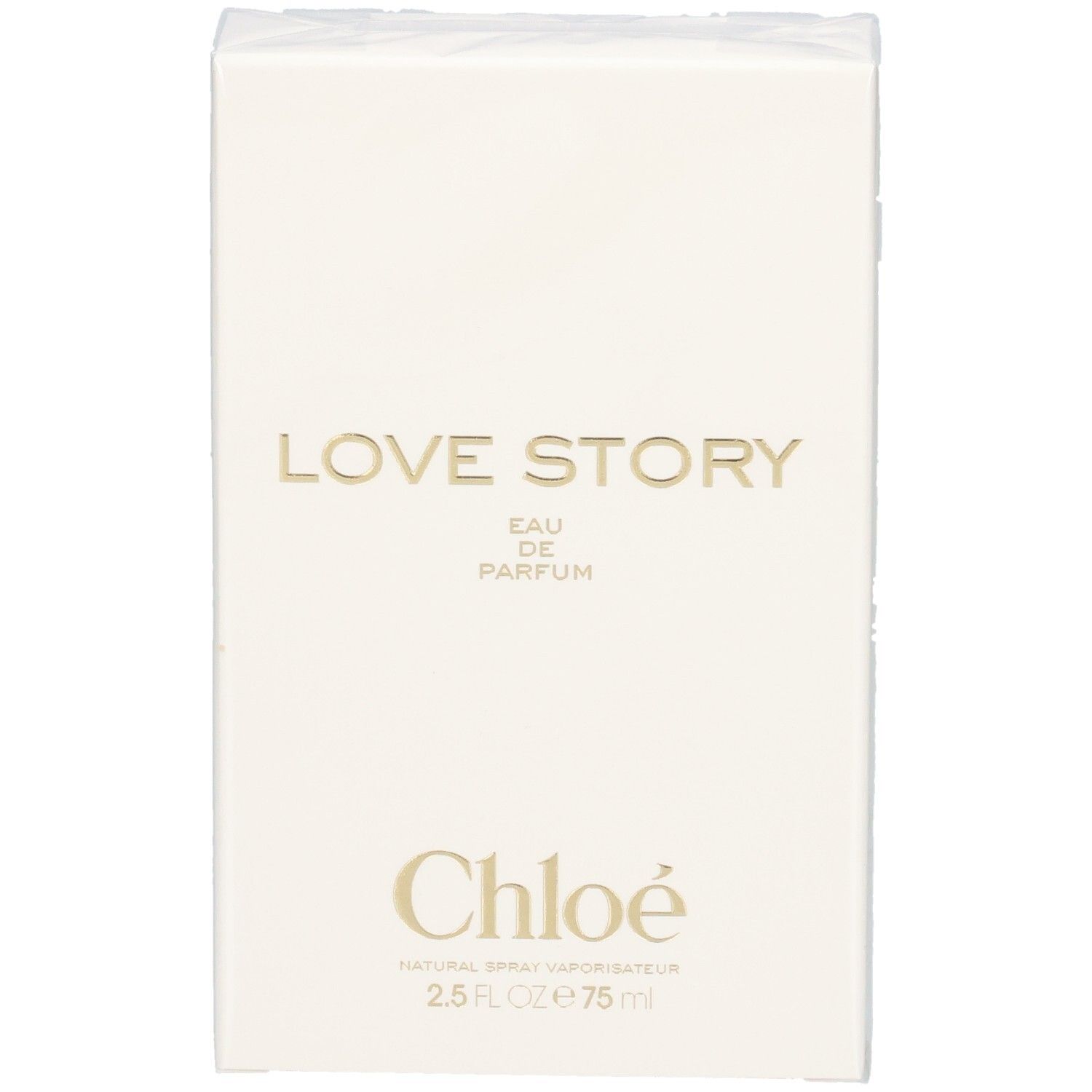 Emballage carton Chloé Love Story Eau de Parfum, face avant.