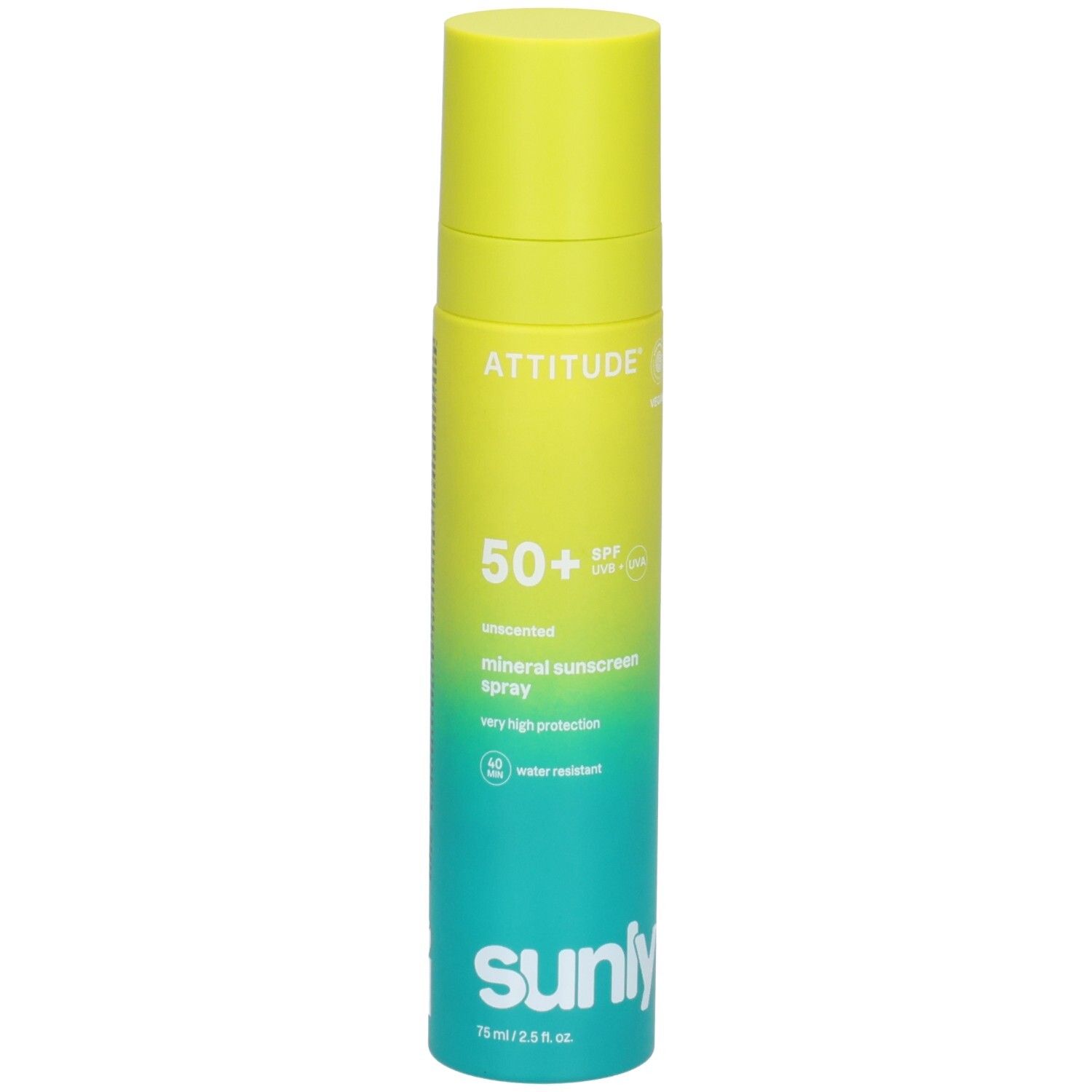 ATTITUDE Spray écran solaire minéral, FPS 50+, 75ml.