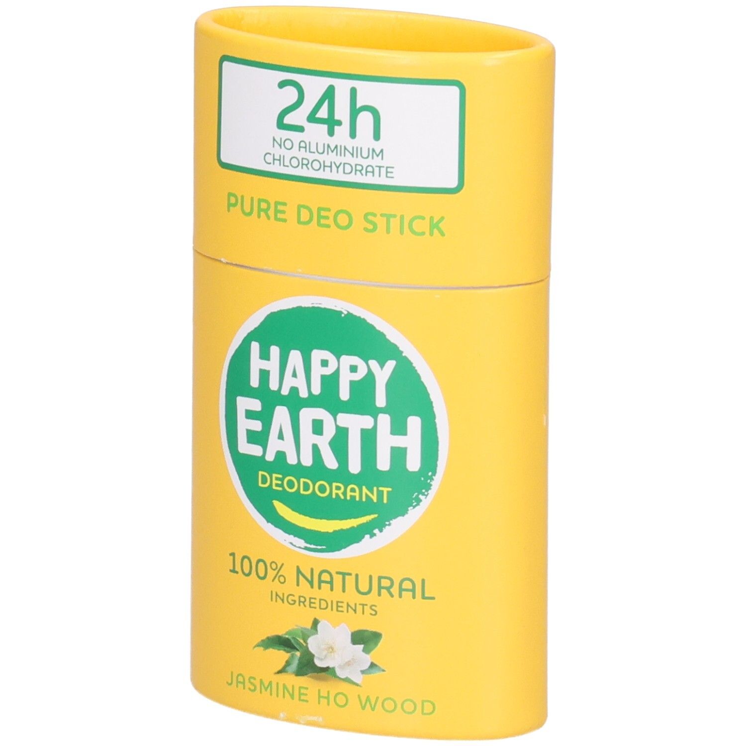 Happy Earth Déodorant Stick Jasmine Ho Wood, protection 24h, ingrédients 100% naturels.