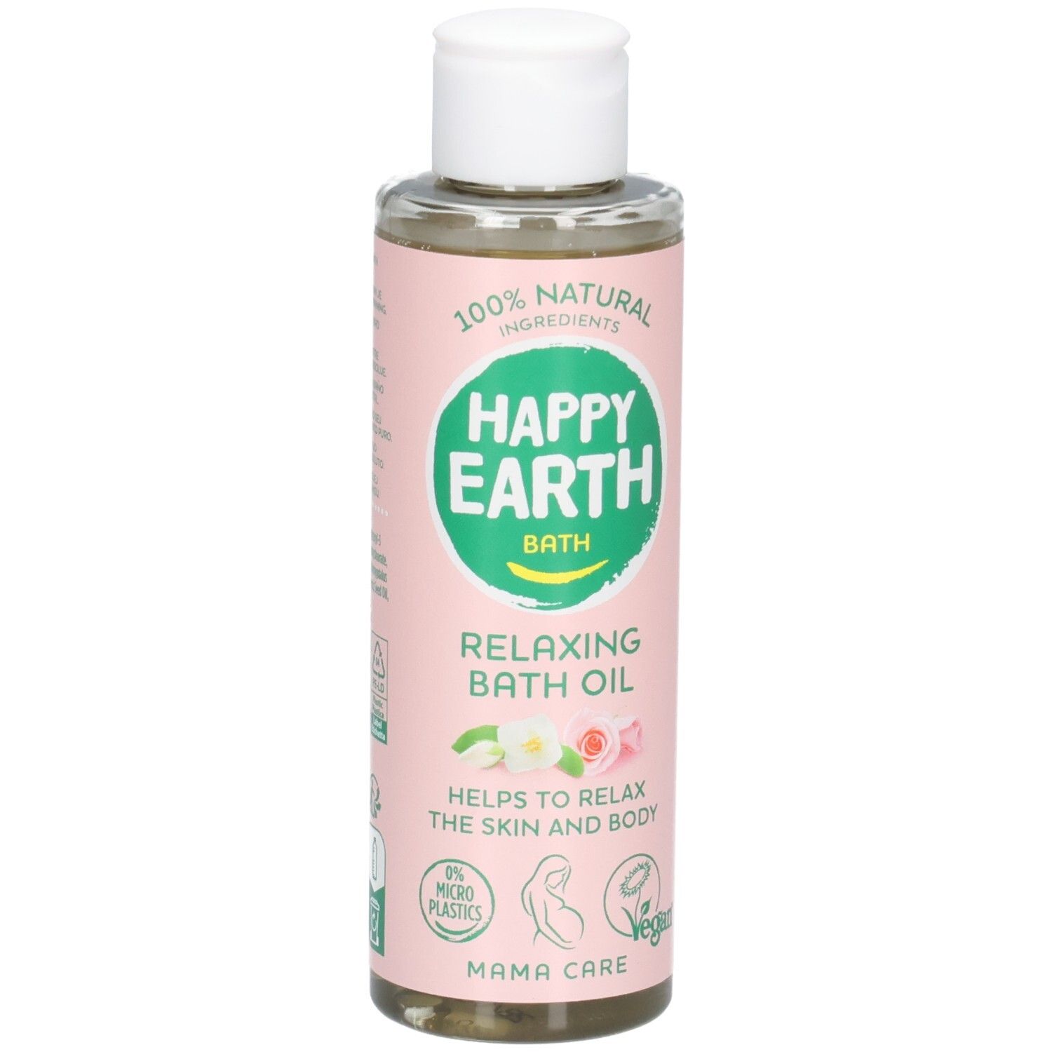 Bouteille d'huile de bain relaxante, ingrédients 100% naturels, Mama Care.
