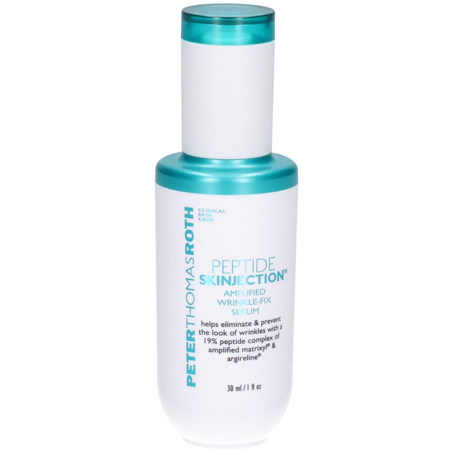 Flacon de sérum Peter Thomas Roth Peptide Skinjection avec pompe, 30 ml.